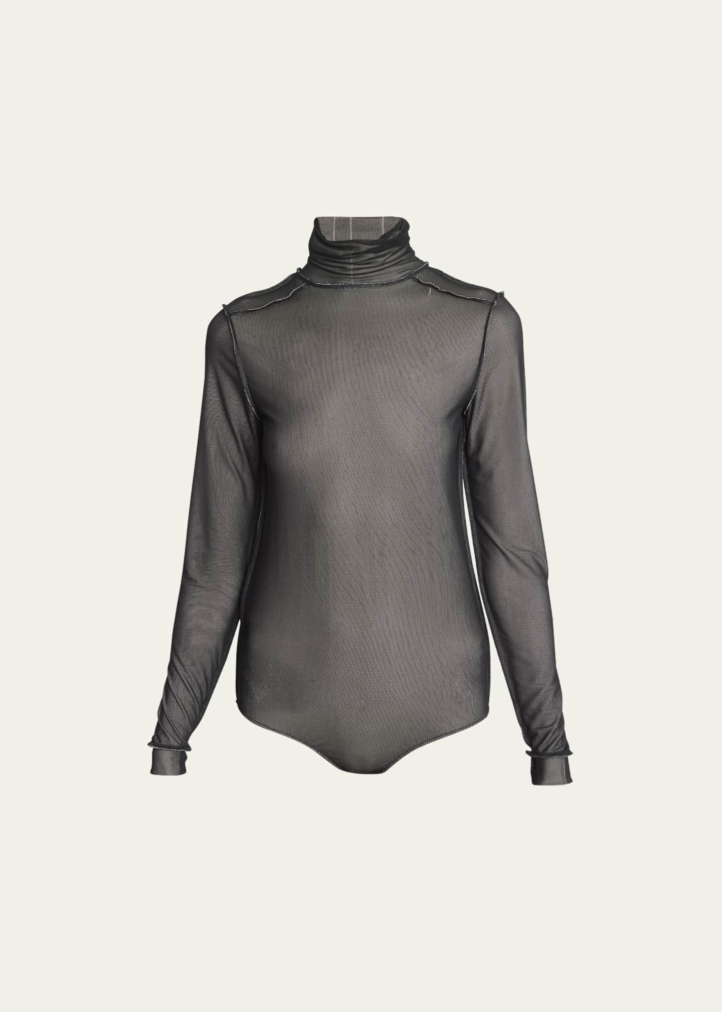 Sheer turtleneck bodysuit on sale