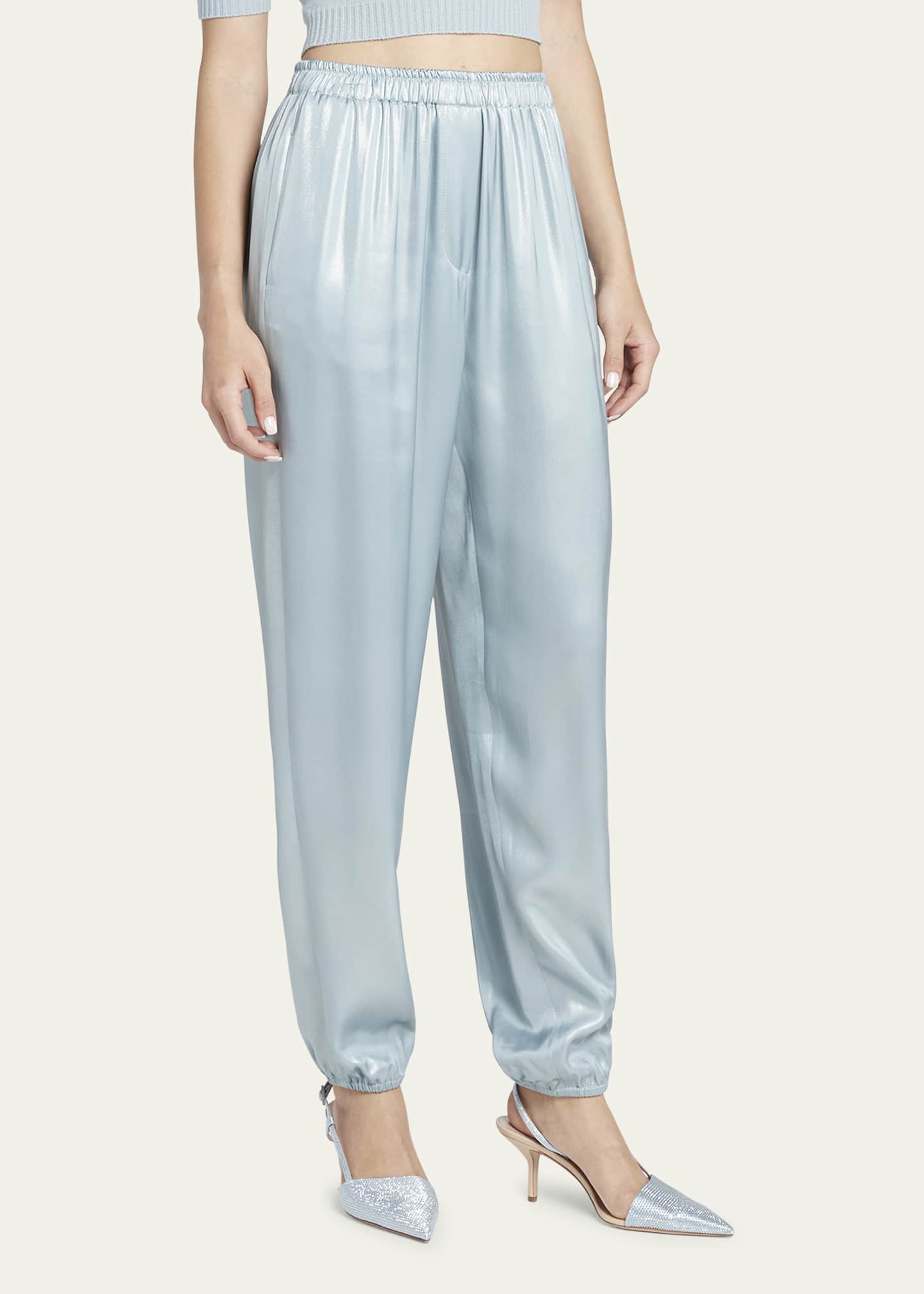 Satin best sale joggers zara