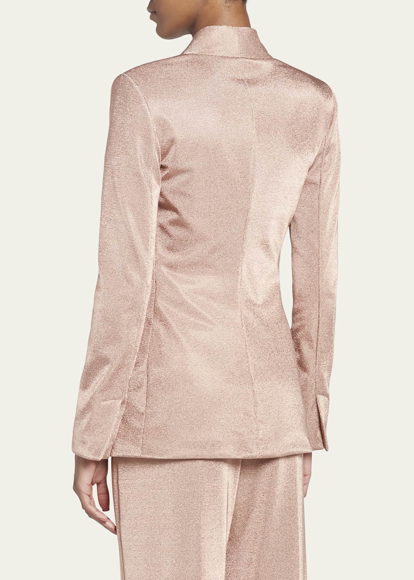 Giorgio Armani テーラードジャケット 45 ピンク Giorgio Armani Metallic Bonded Jersey One-Button Blazer - Bergdorf