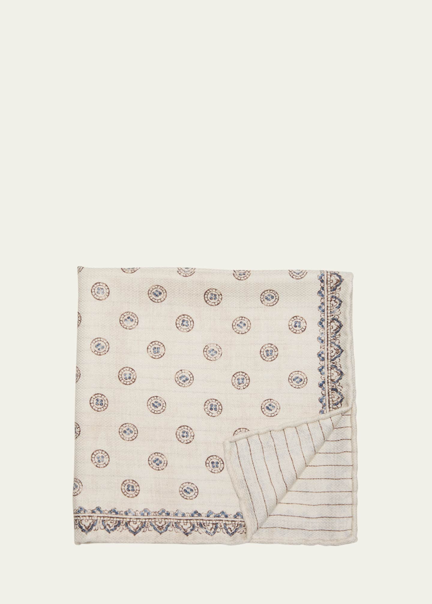 Brunello Cucinelli Men's Silk Pocket Beige main image 1