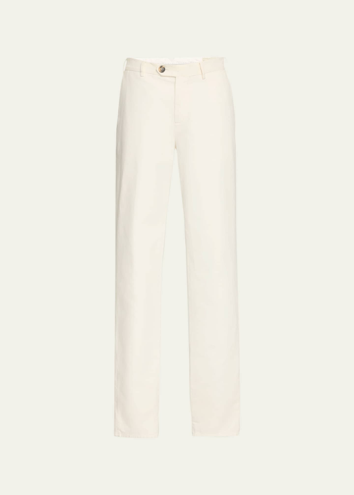 Brunello Cucinelli Men's Dyed Flat-Front Pants Image 1 of 5