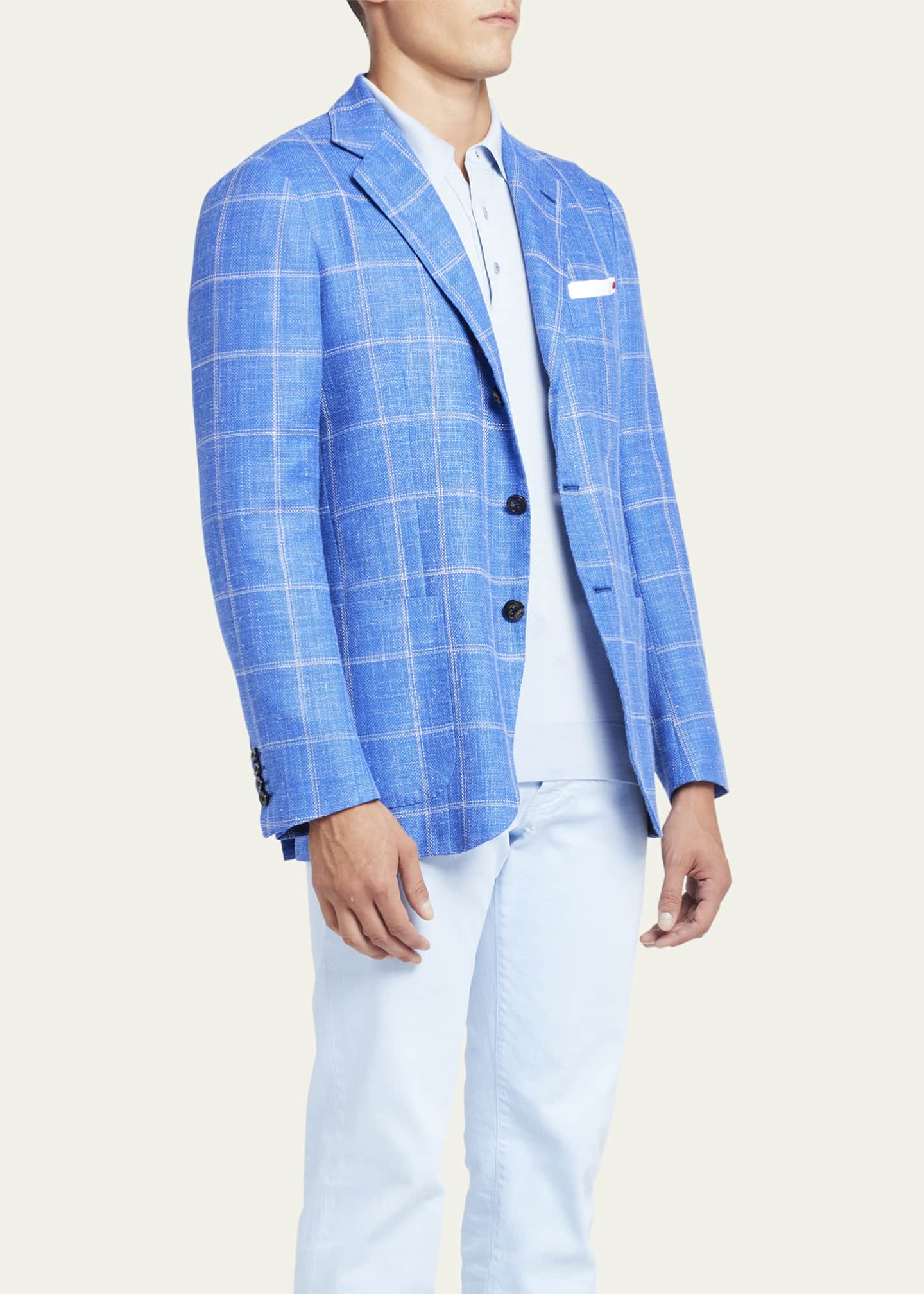 Light blue windowpane sport coat best sale