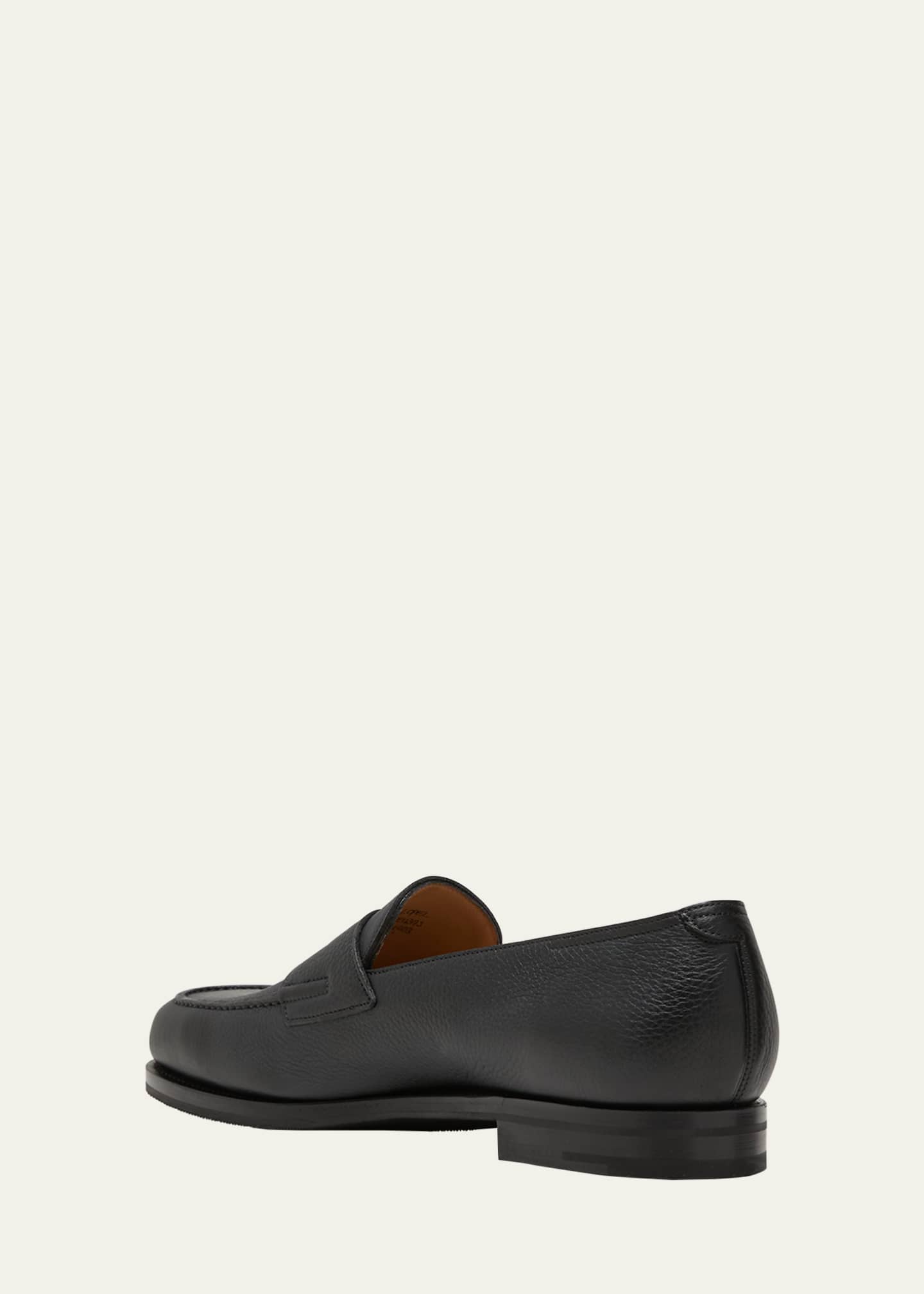 John Lobb Men's Lopez Soft Grained Leather Penny Loafers Image 2 of 3