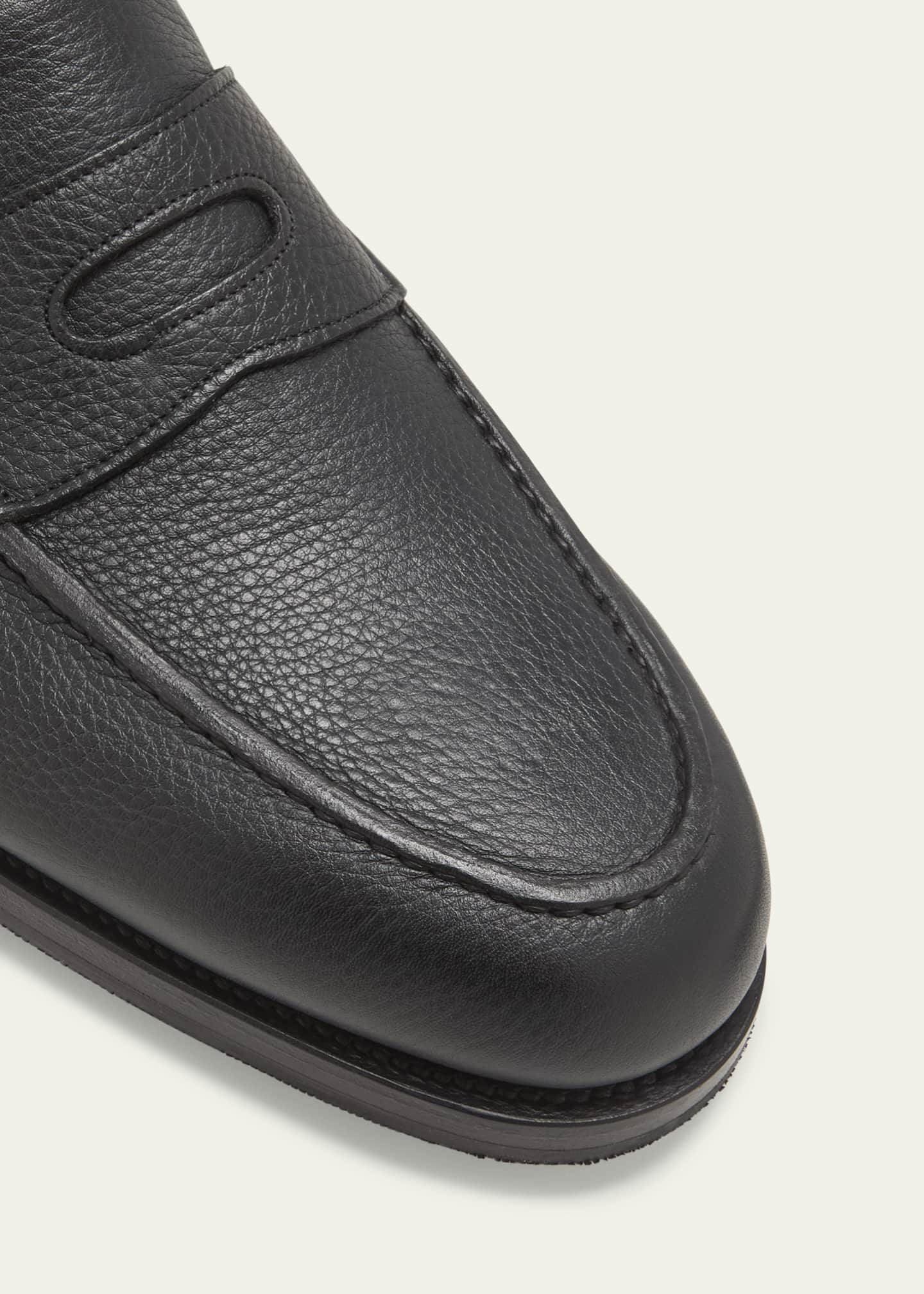 John Lobb Men's Lopez Soft Grained Leather Penny Loafers Image 3 of 3