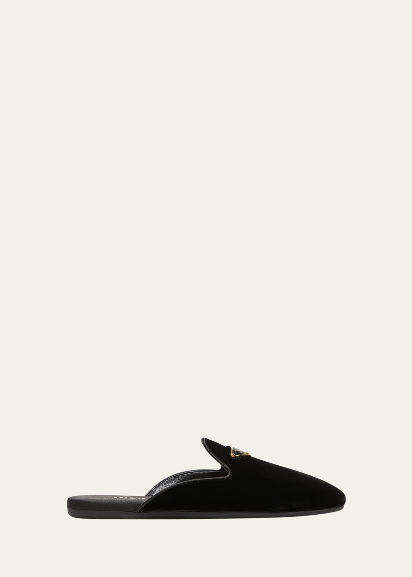 Prada velvet mules online