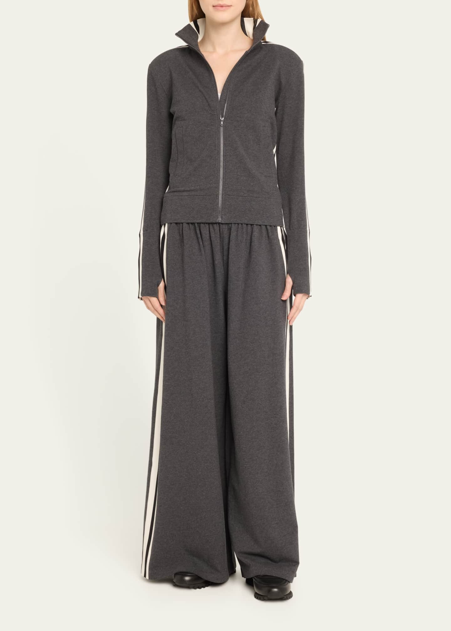 Norma kamali side sales stripe turtle jacket