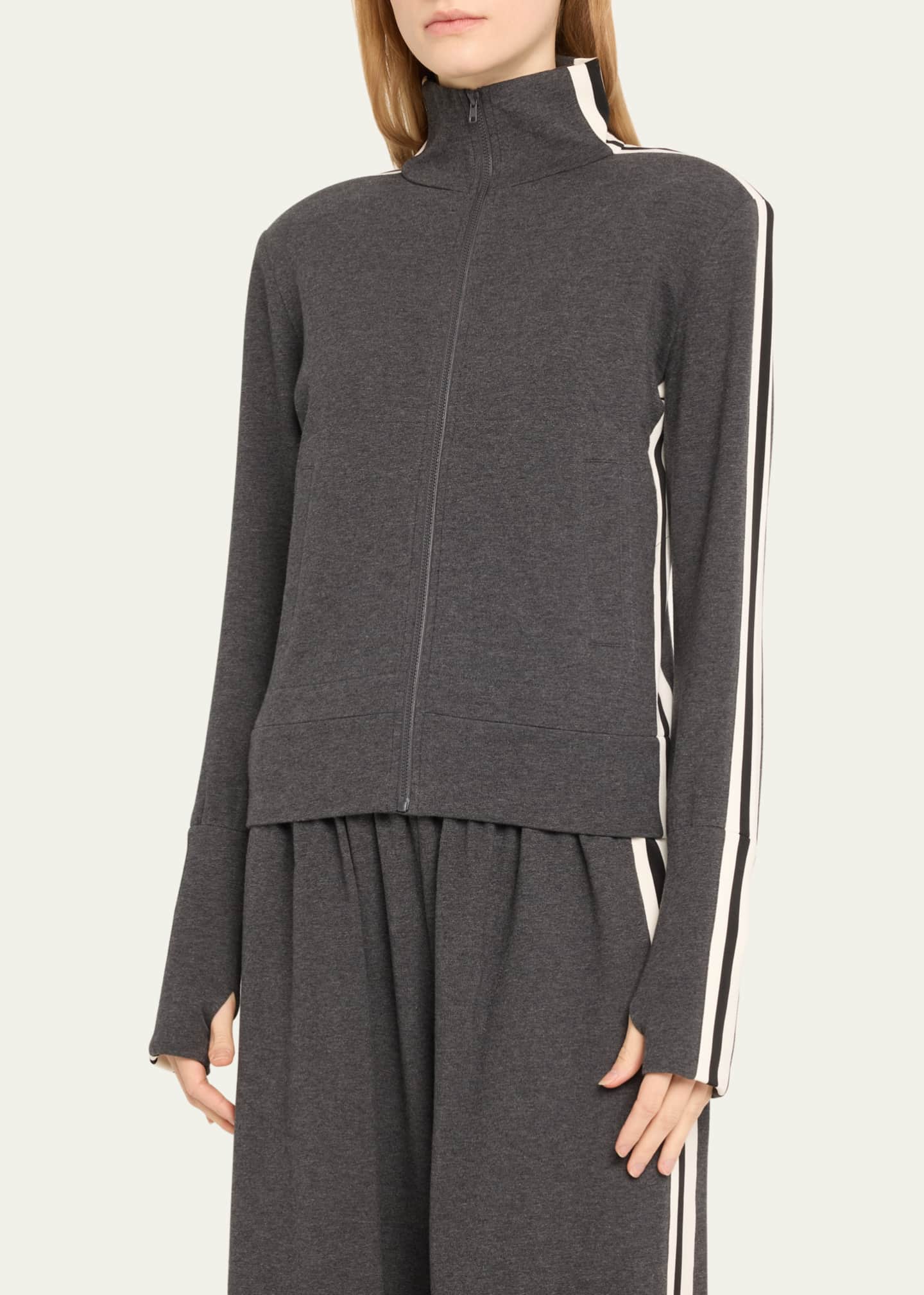 Norma kamali side deals stripe turtle jacket