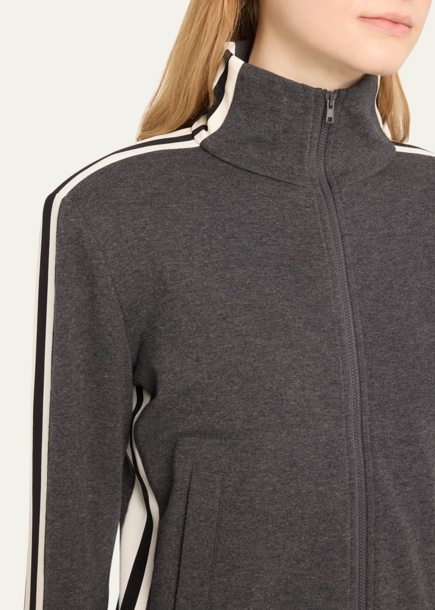 Norma Kamali Side Stripe Turtle Track Jacket Bergdorf Goodman