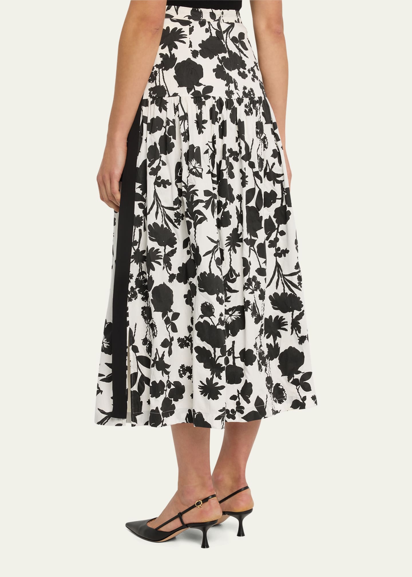 Stripe tiered maxi skirt sales