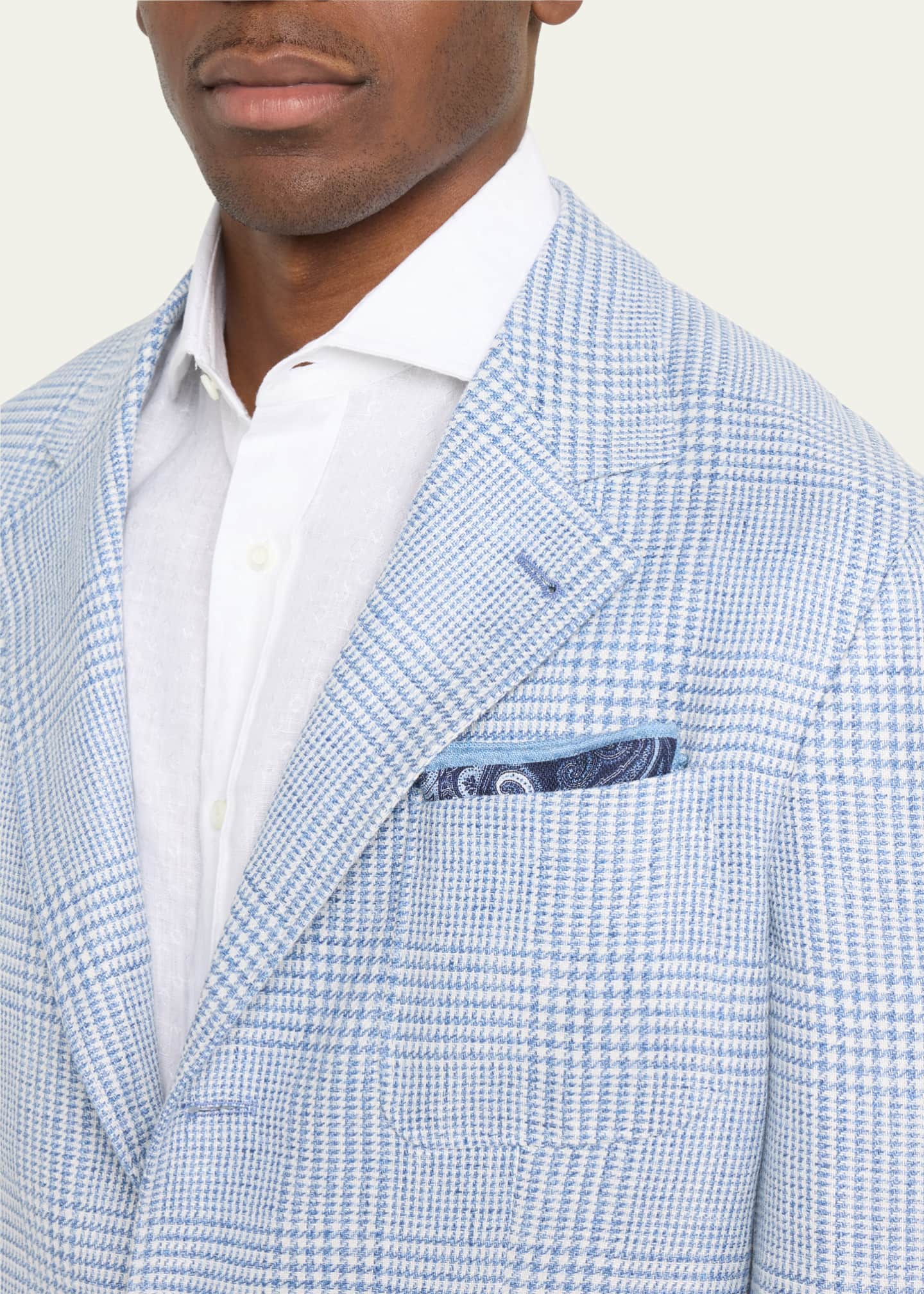 Men's glen top plaid blazer