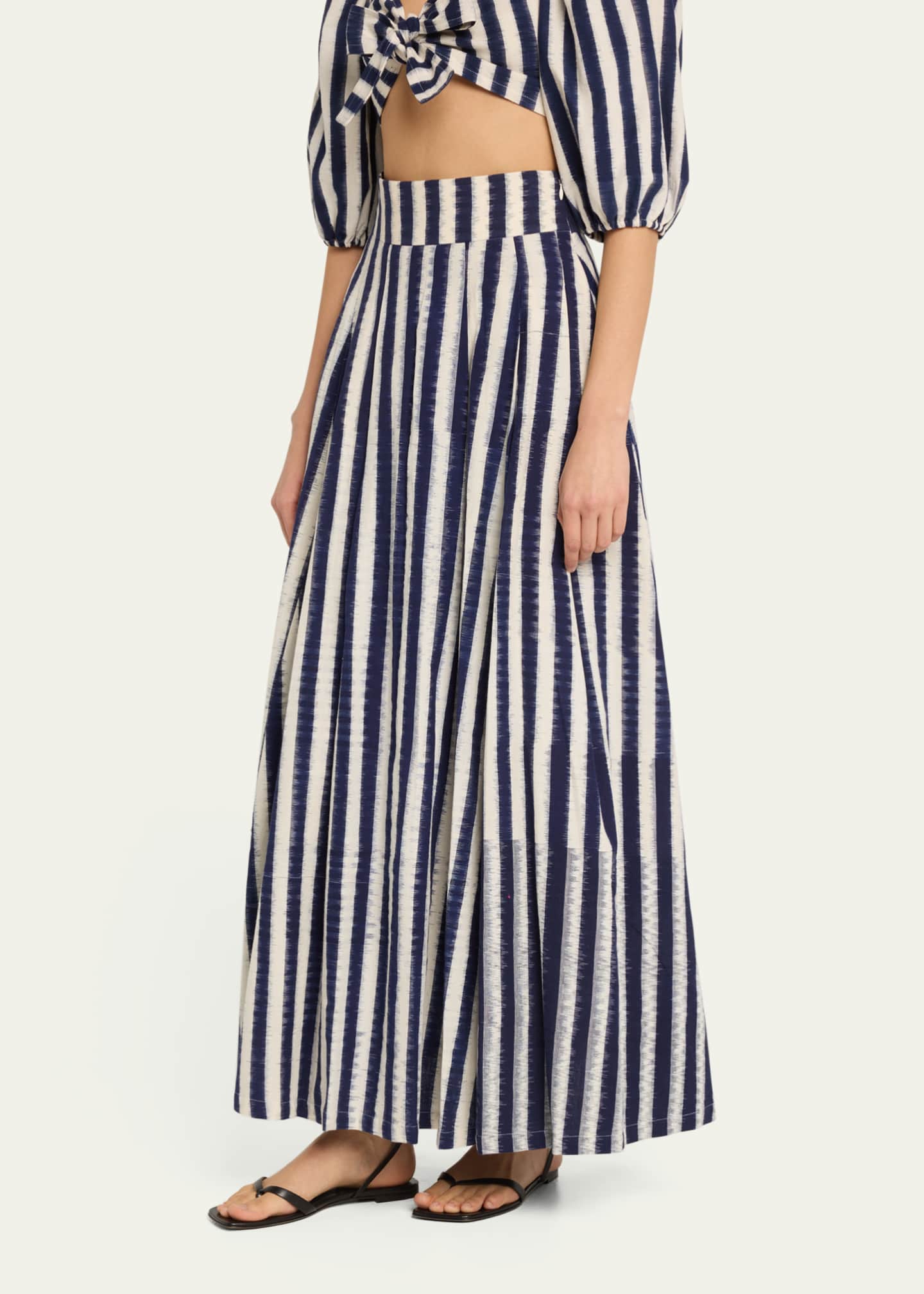 EMPORIO SIRENUSE Flaminia Ikat Stripe Maxi Skirt - Bergdorf Goodman