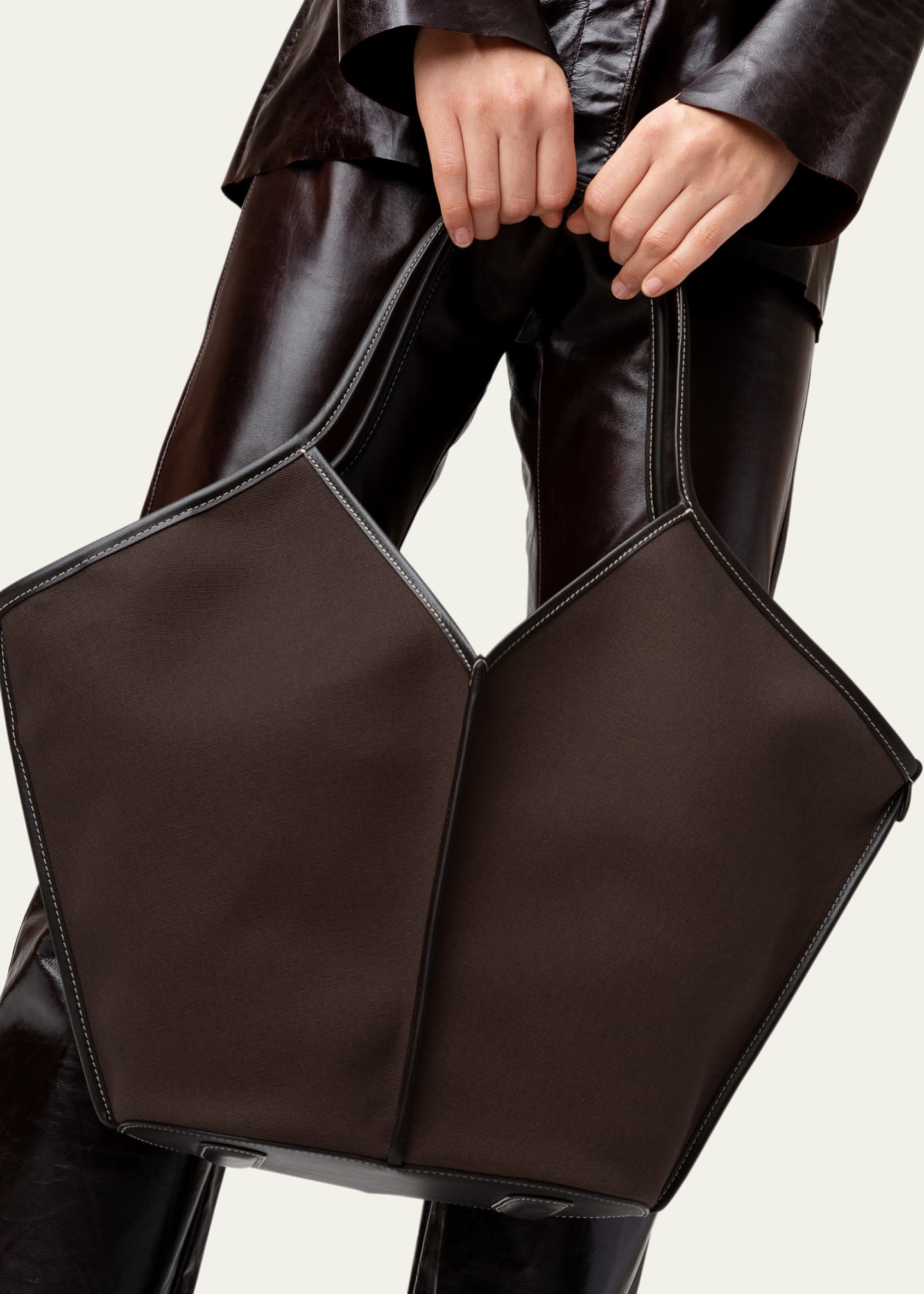 HEREU Calella Bicolor Organic Cotton Tote Bag Image 2 of 4