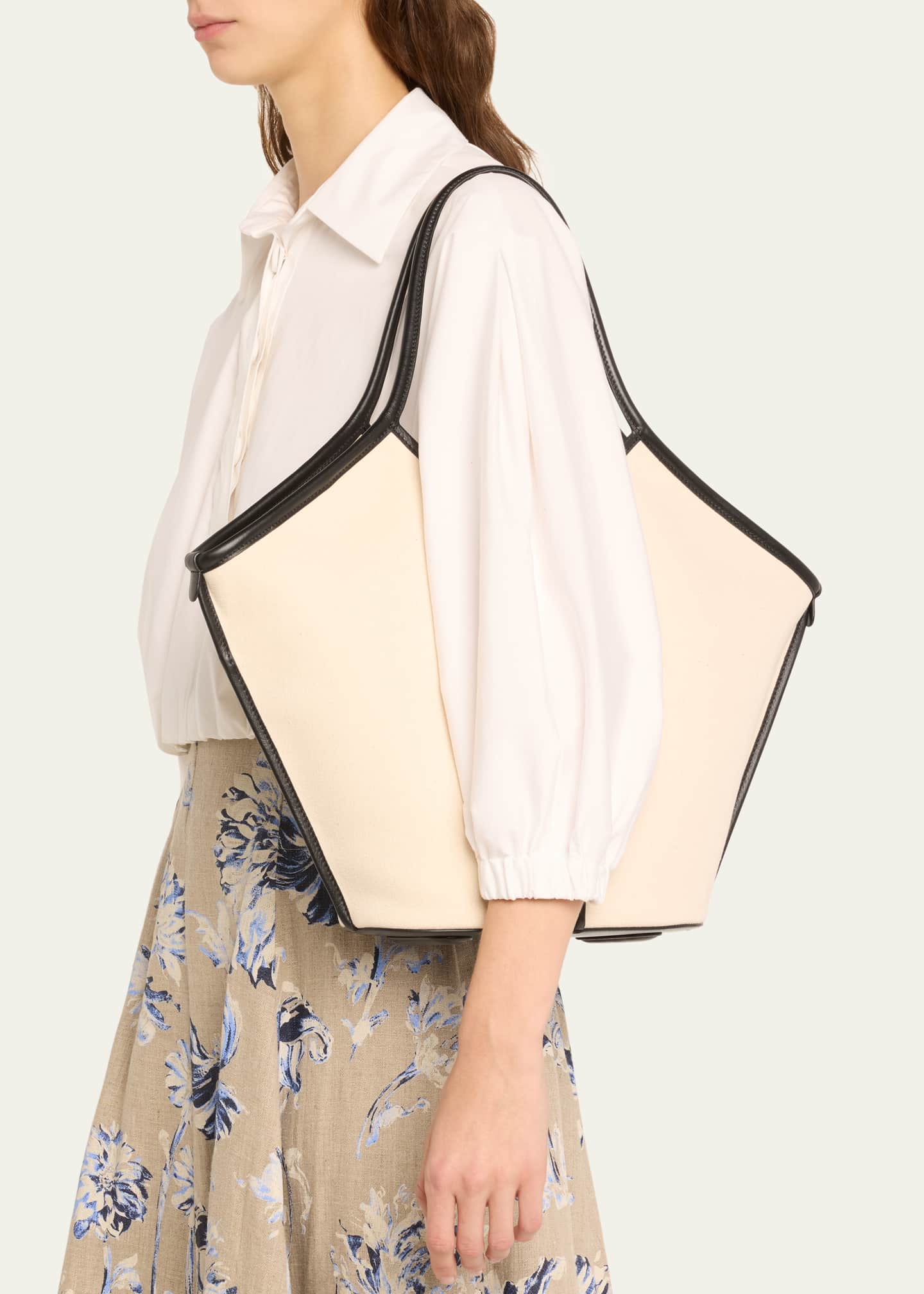 HEREU Calella Bicolor Organic Cotton Tote Bag Image 2 of 5