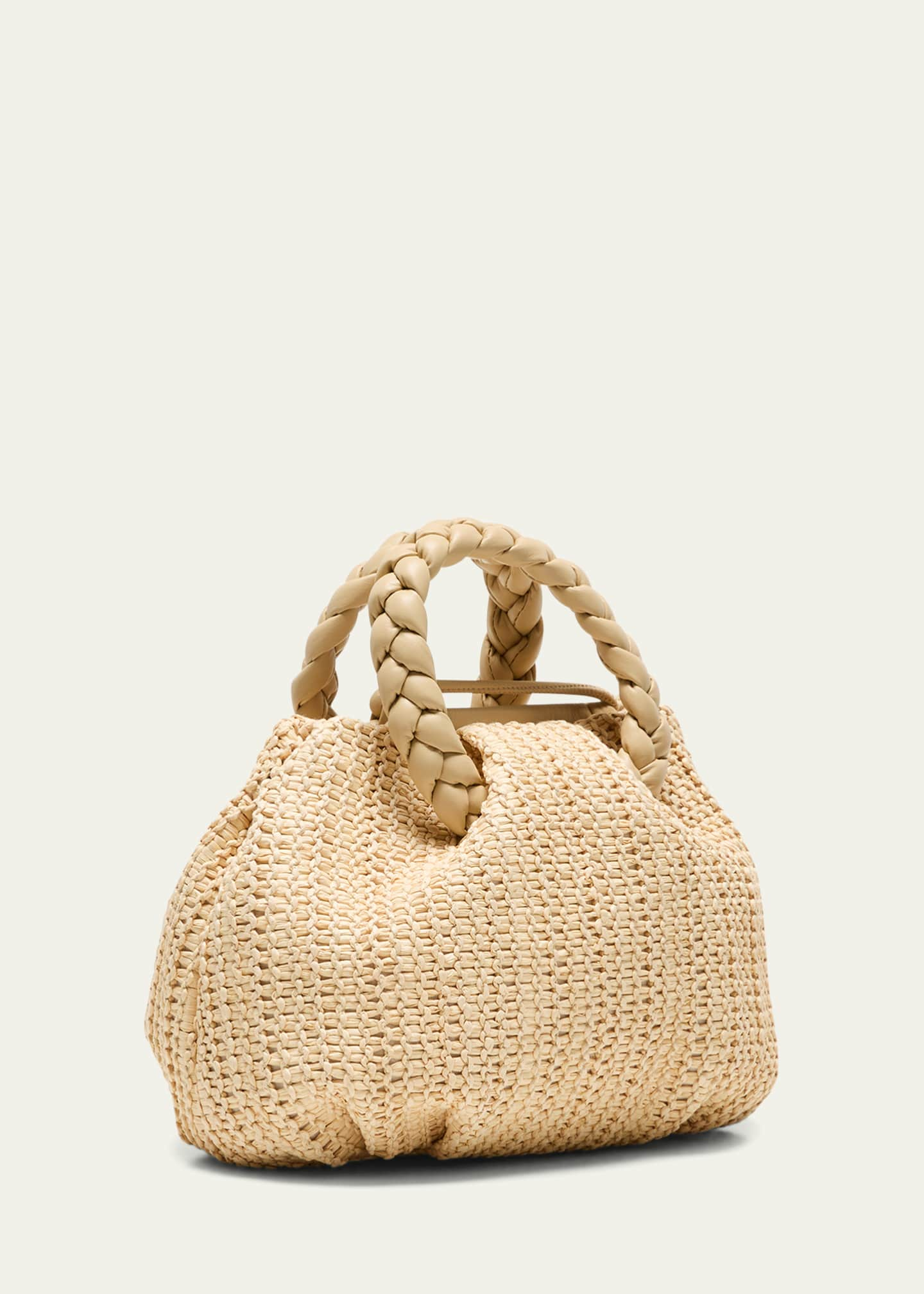 HEREU Bombon Medium Raffia Top Handle Bag - Bergdorf Goodman