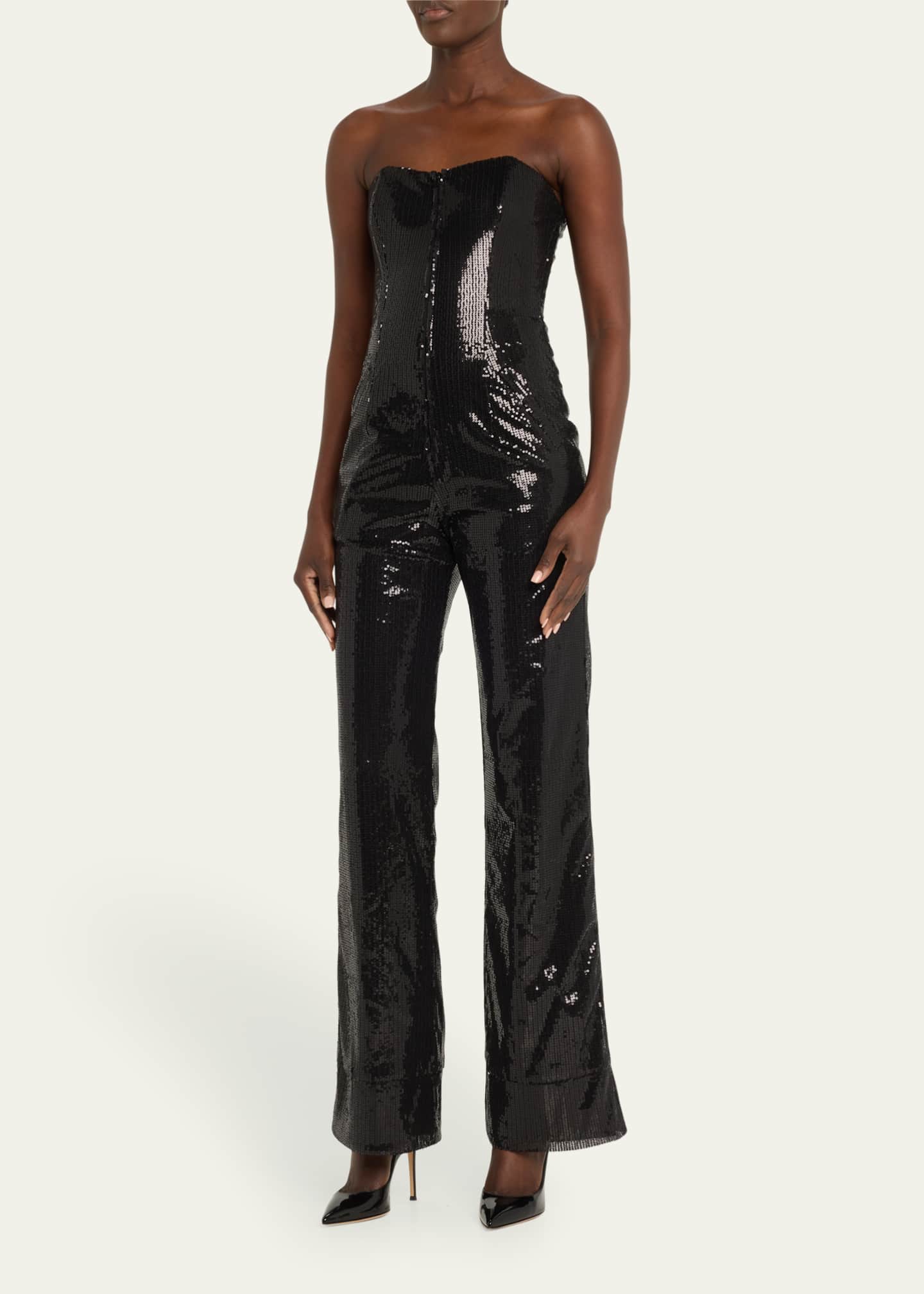 Rivet Utility Showstopper Sequin Strapless Jumpsuit Bergdorf Goodman