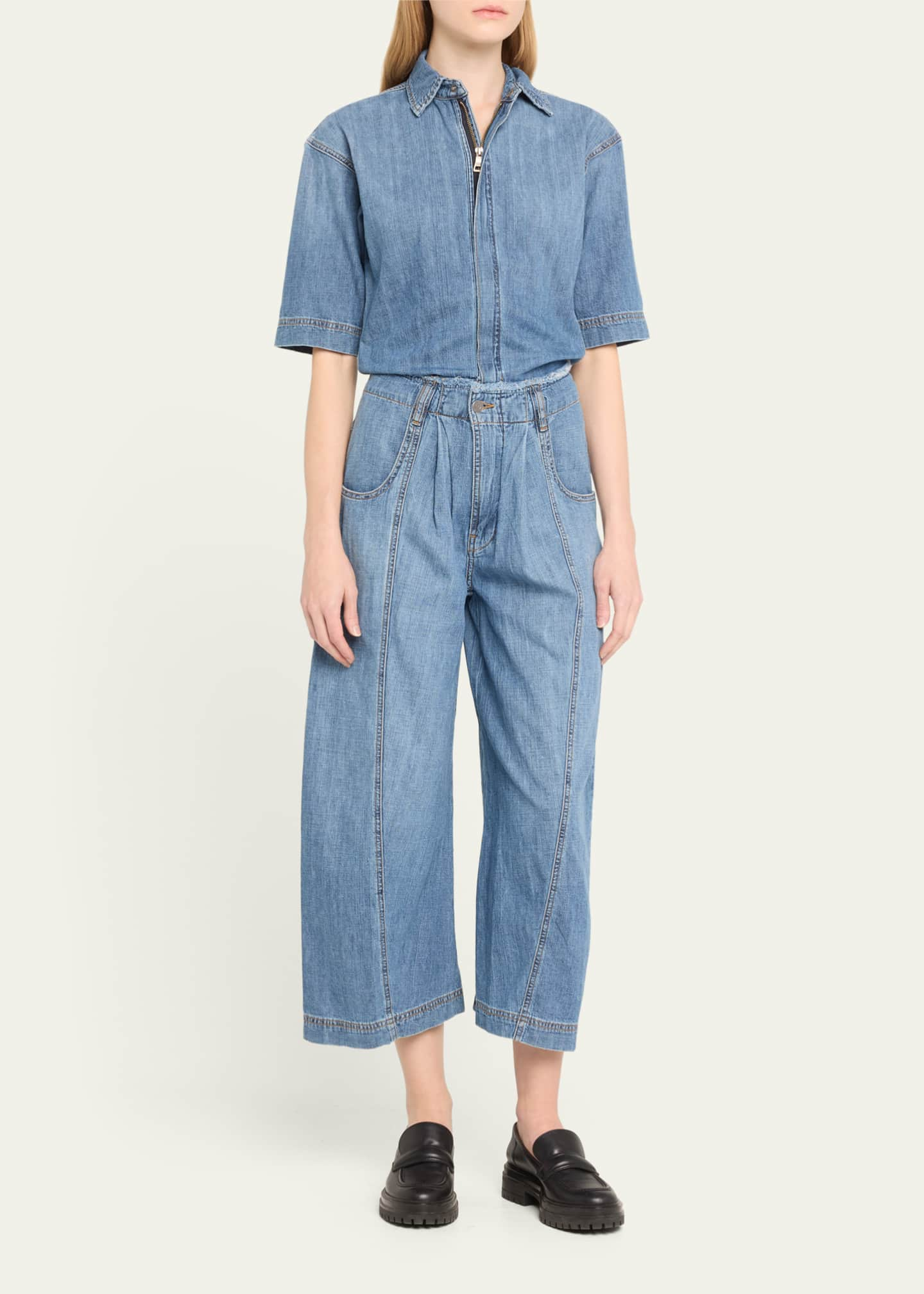 Rivet Utility New Yorker Cropped Jumpsuit - Bergdorf Goodman