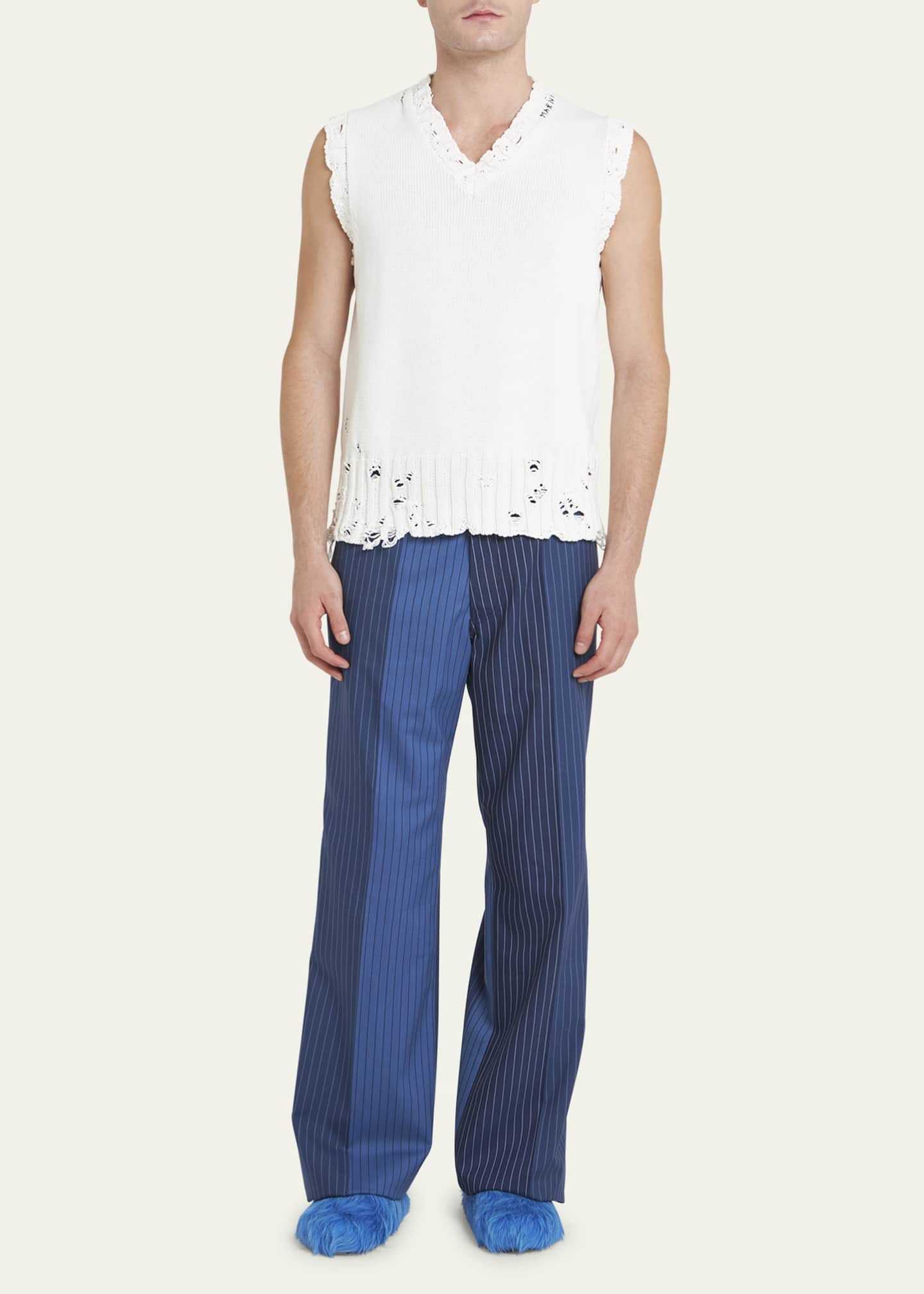 Marni Men's Destroyed Cotton Vest Image 2 of 5
