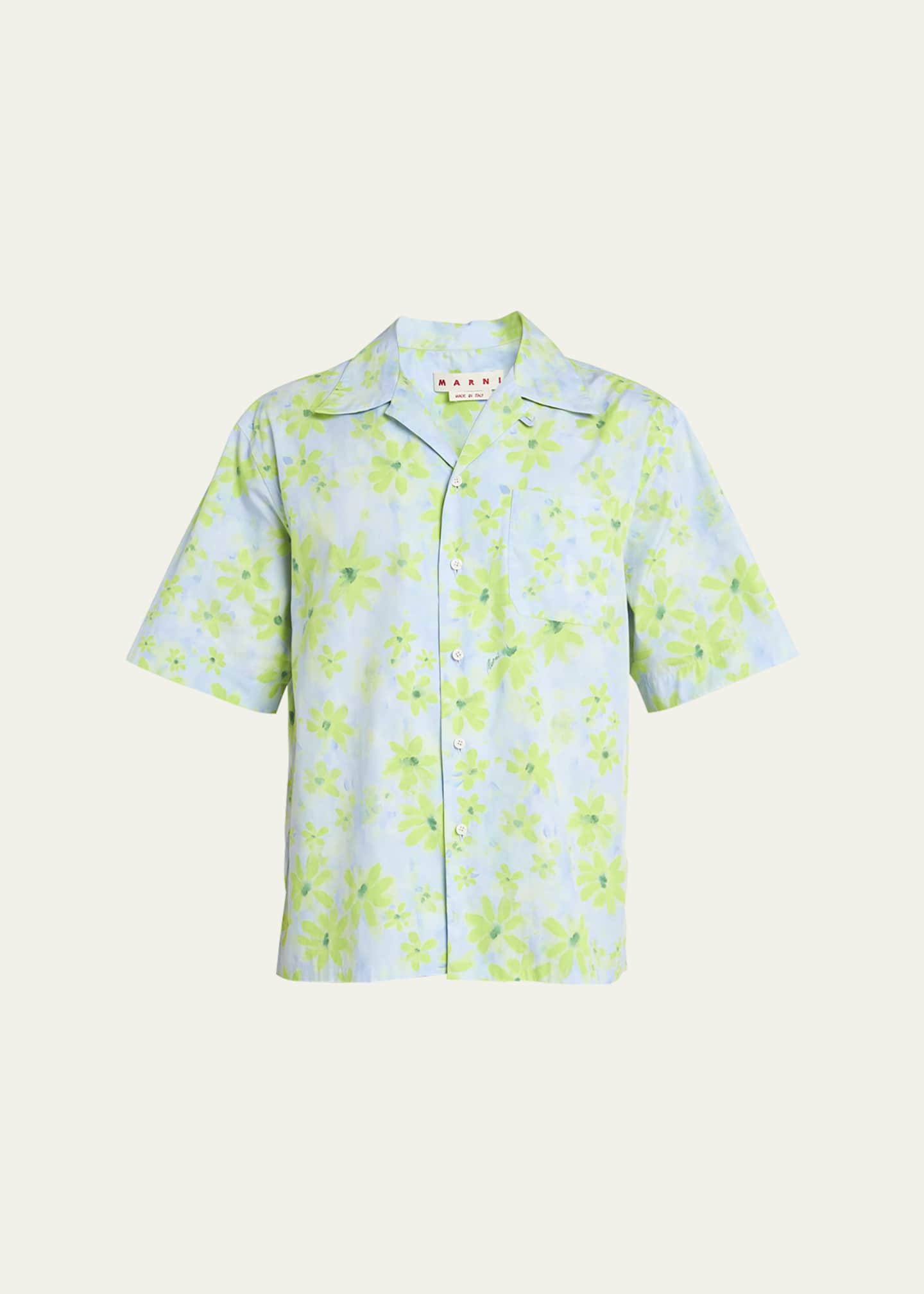 Marni Men's Acid Floral Camp Shirt