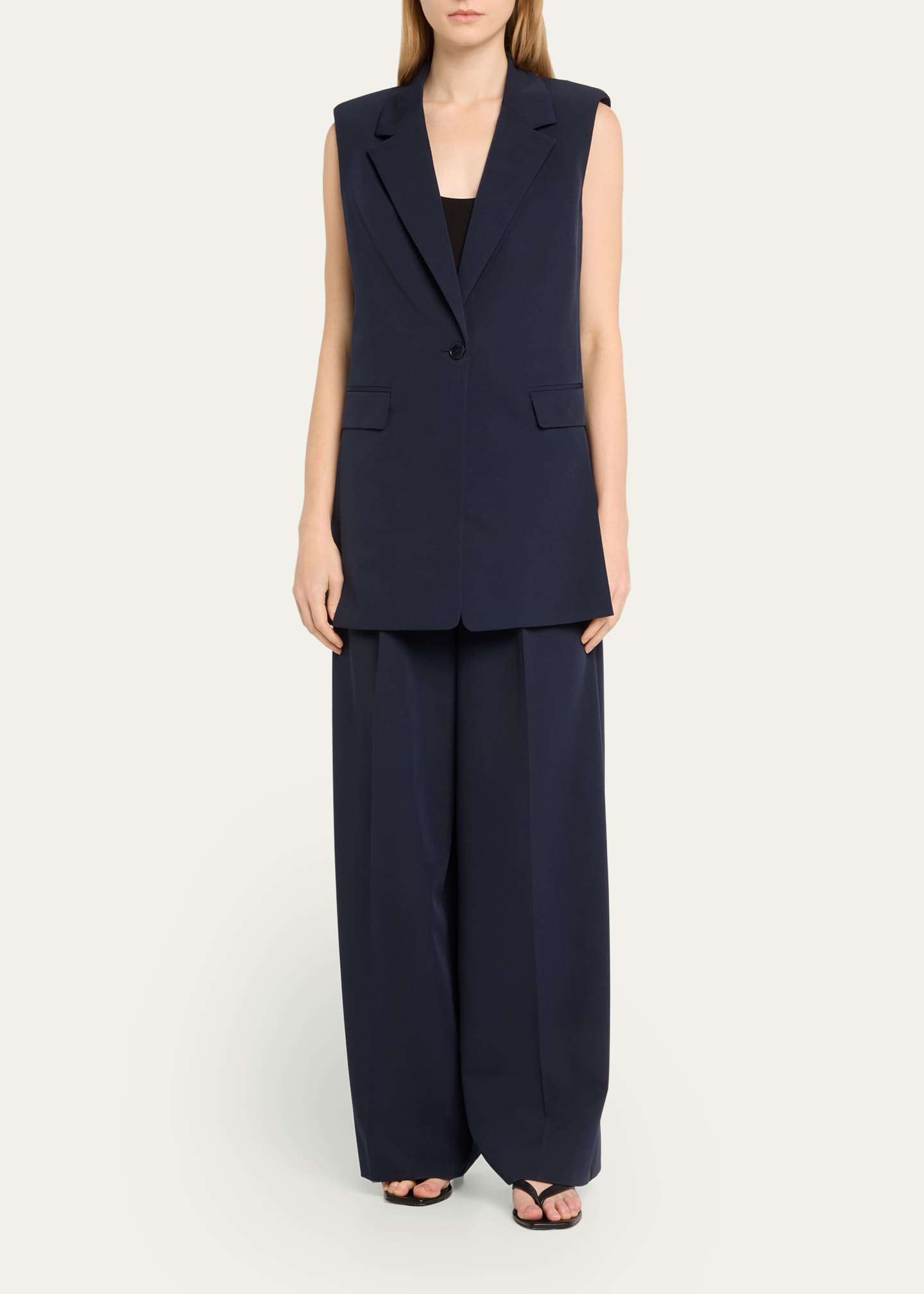 Kobi Halperin Reagan Single Button Crepe Vest