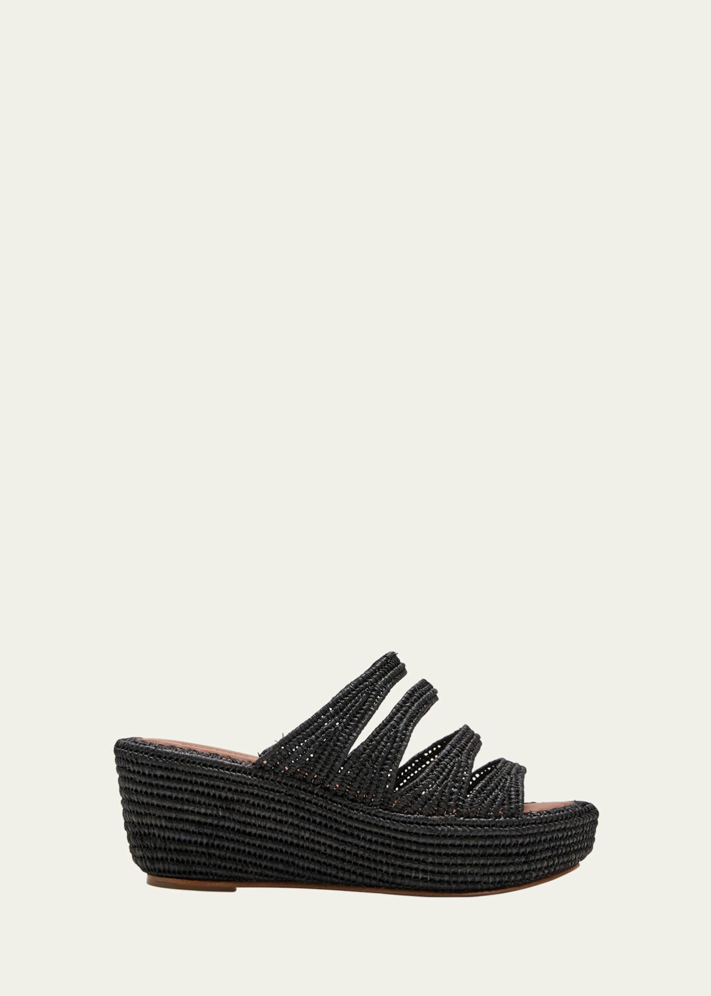 Carrie Forbes Medi Raffia Wedge Slide Sandals Bergdorf Goodman