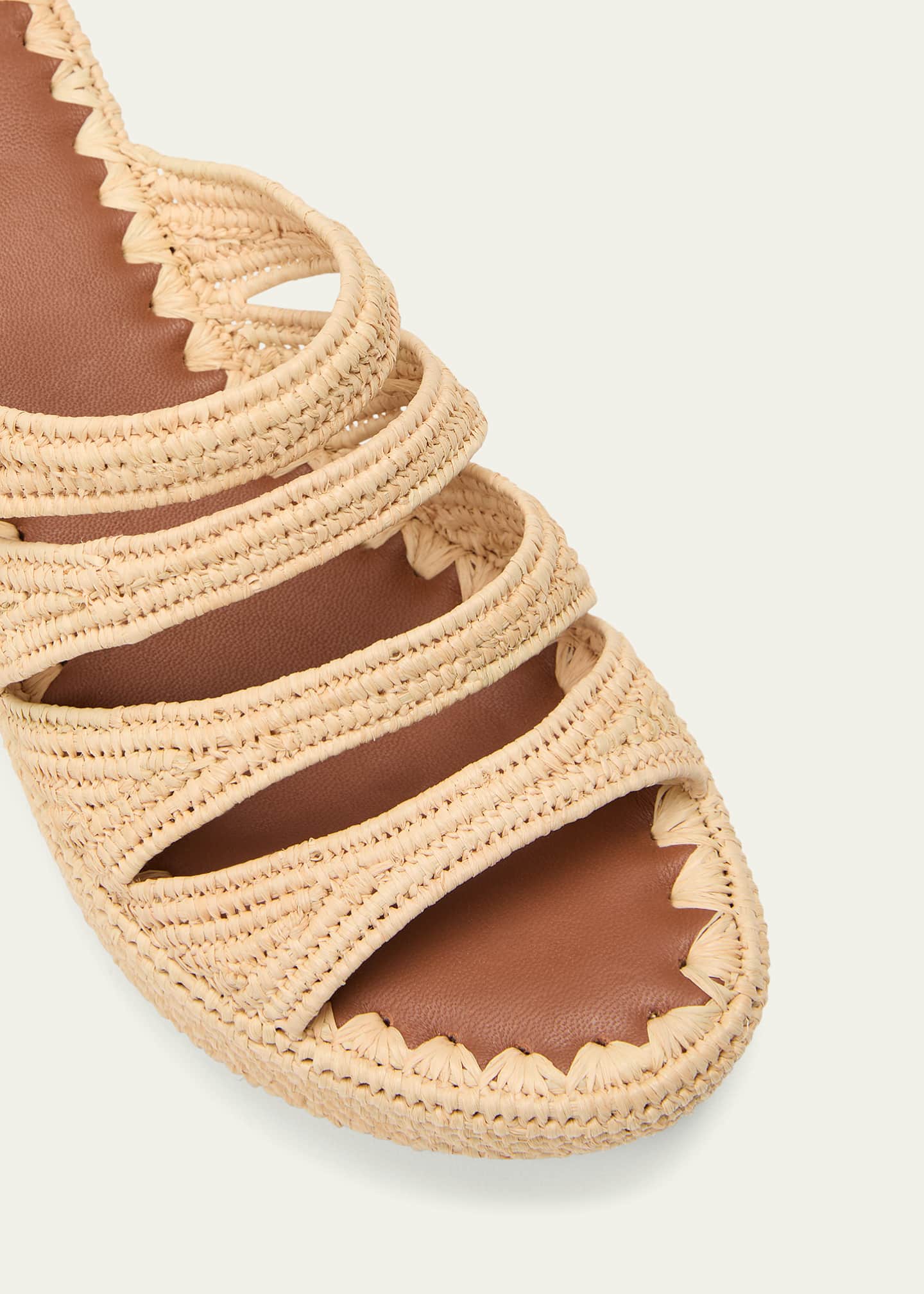 Carrie Forbes Medi Raffia Wedge Slide Sandals Image 5 of 5