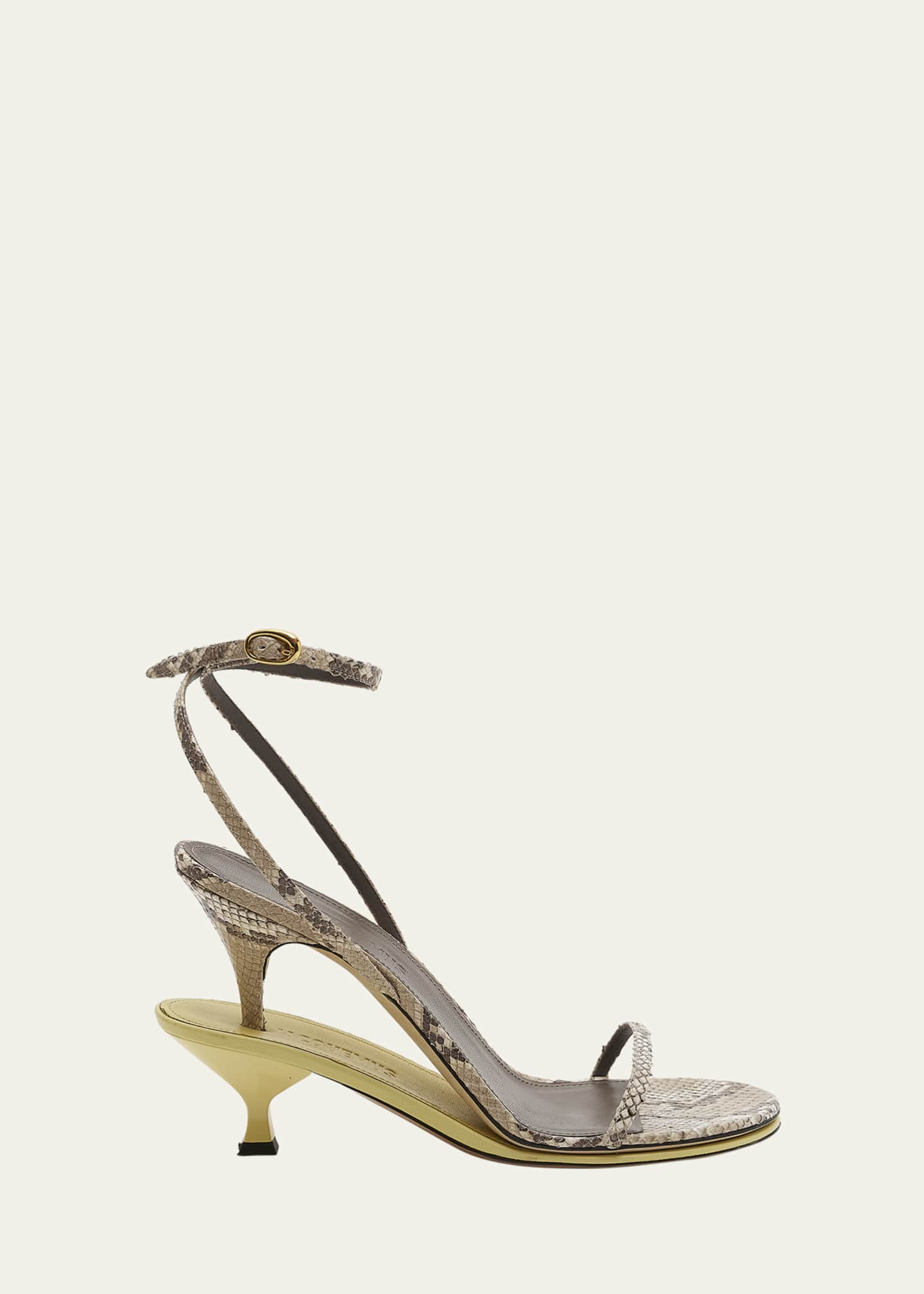 Jacquemus Les Doubles Ankle Strap Embossed Sandals