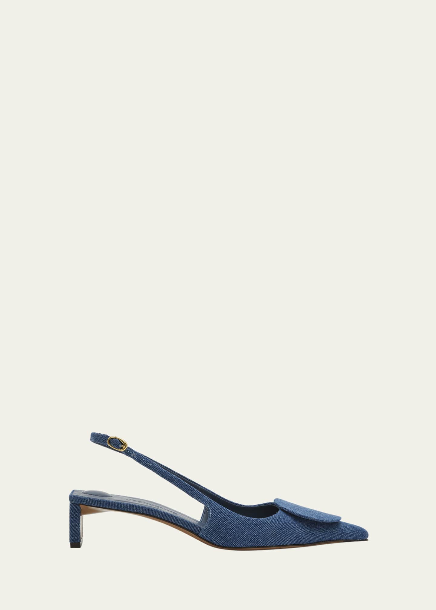 Jacquemus Les Slingbacks Duelo Denim Pumps