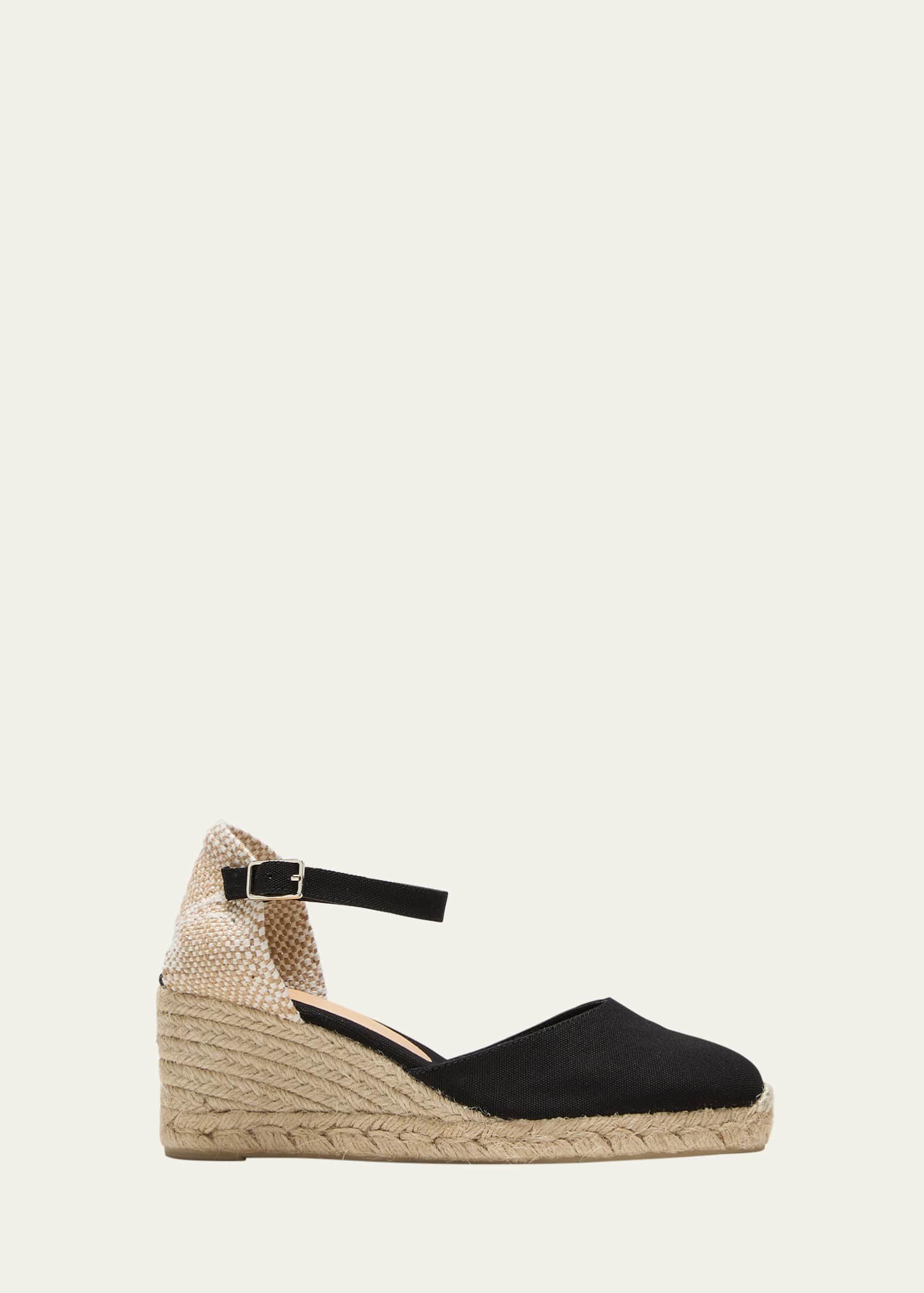 Castaner Carol Cotton Ankle-Strap Wedge Espadrilles Image 1 of 5