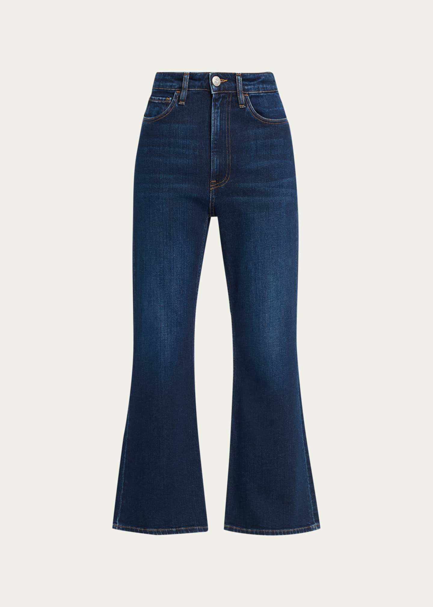 Mid rise crop flare jeans outlet
