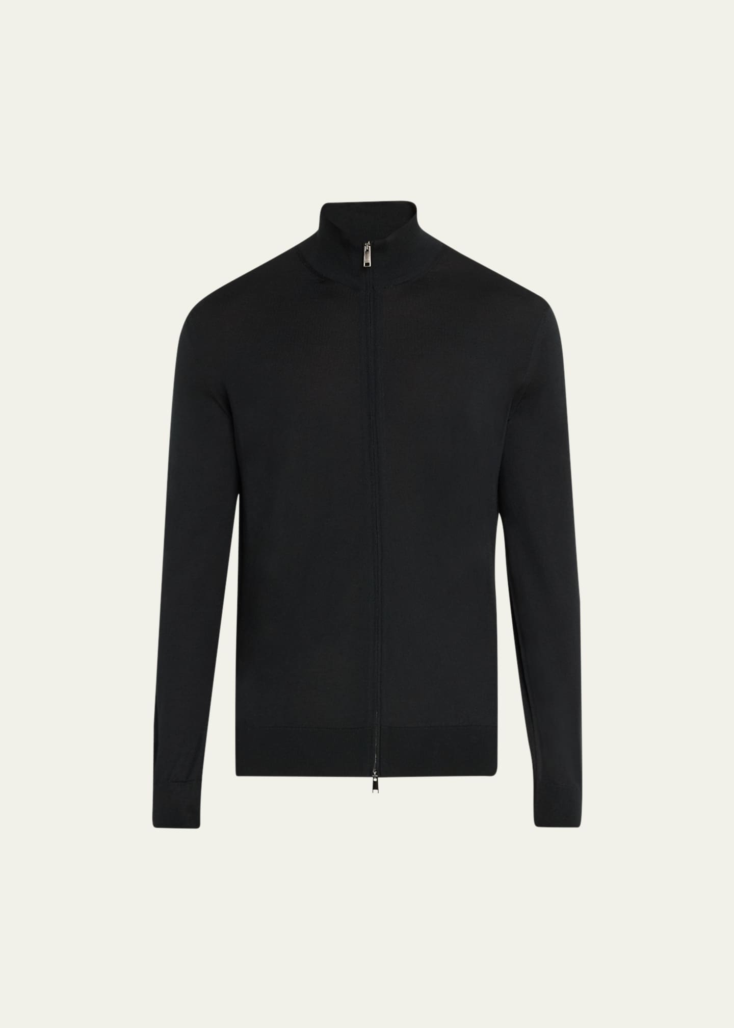 ZEGNA Men's Wool High-Performance Full-Zip Sweater - Bergdorf Goodman