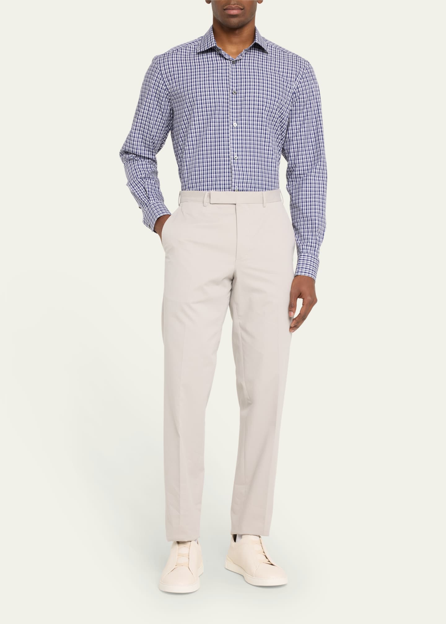 ZEGNA Men's Gingham ButtonDown Shirt Bergdorf Goodman