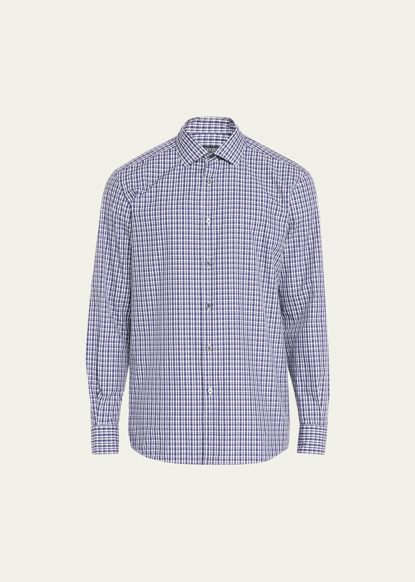 ZEGNA Men's Gingham ButtonDown Shirt Bergdorf Goodman