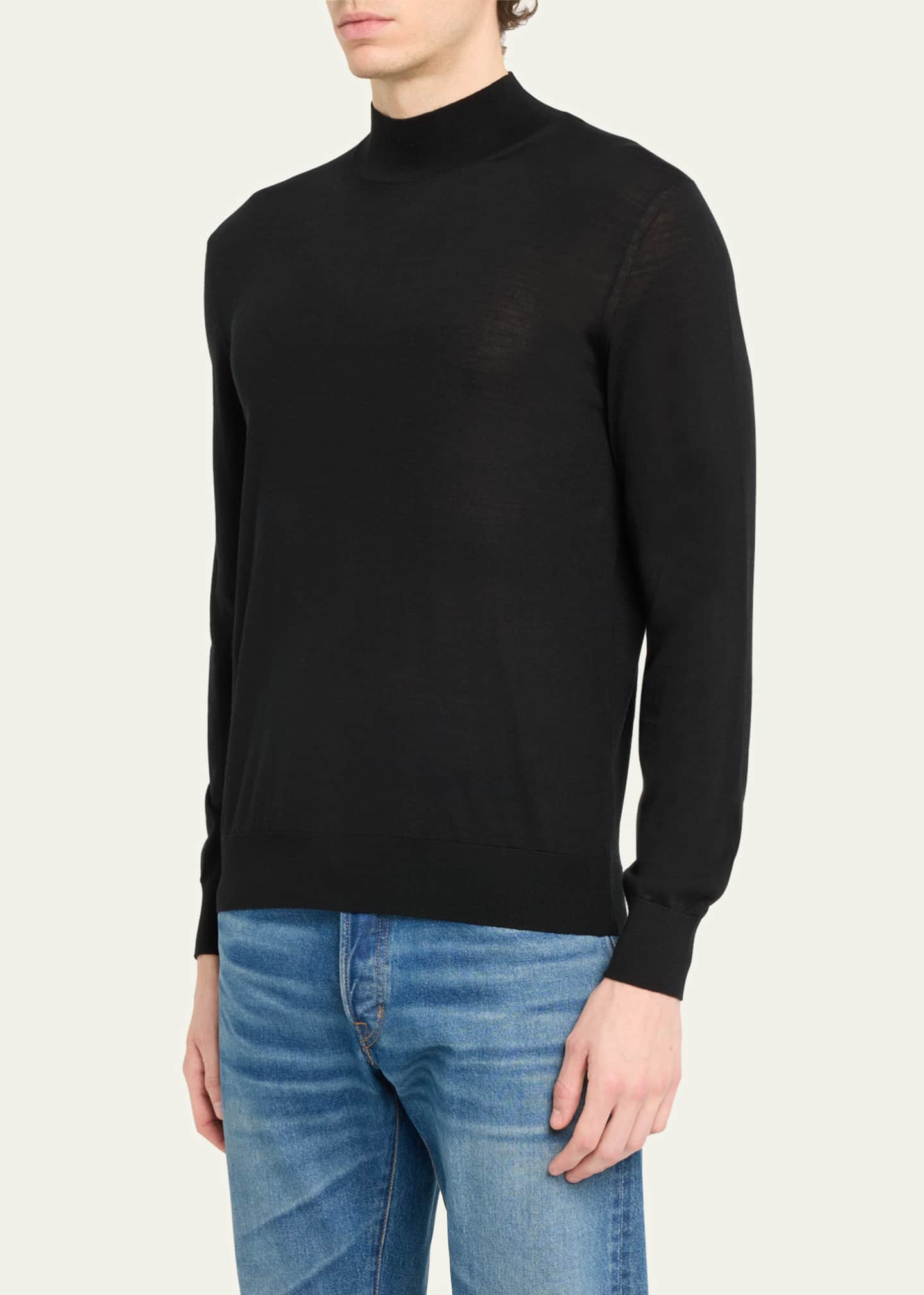 ZEGNA Men s High Performance Wool Mock Neck Sweater Bergdorf Goodman