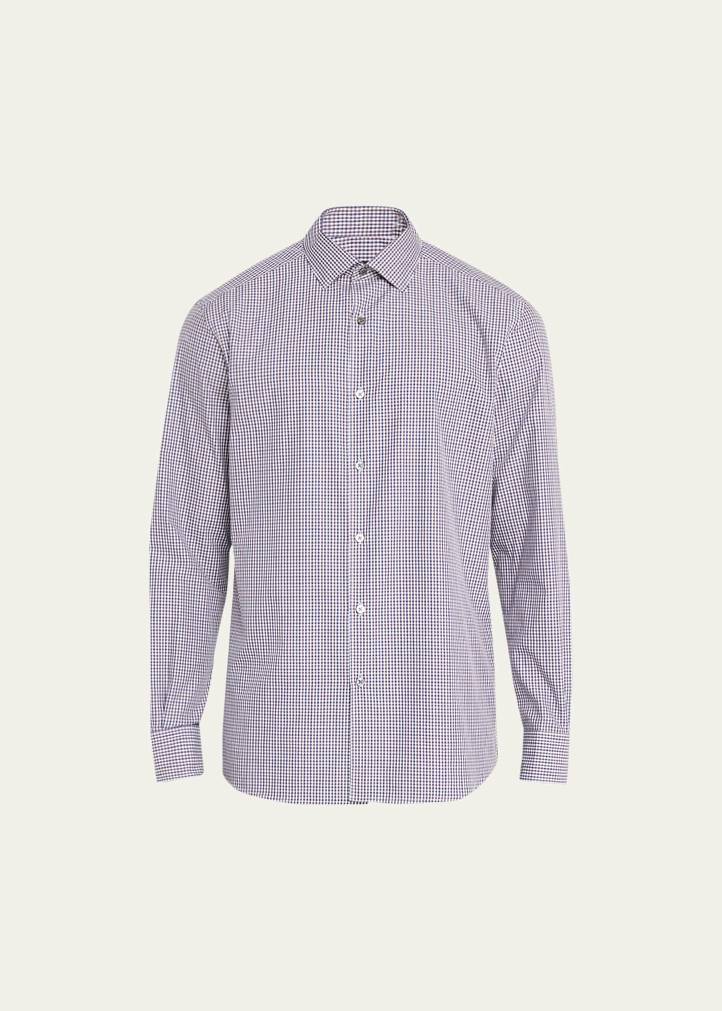 ZEGNA Men's Gingham ButtonDown Shirt Bergdorf Goodman