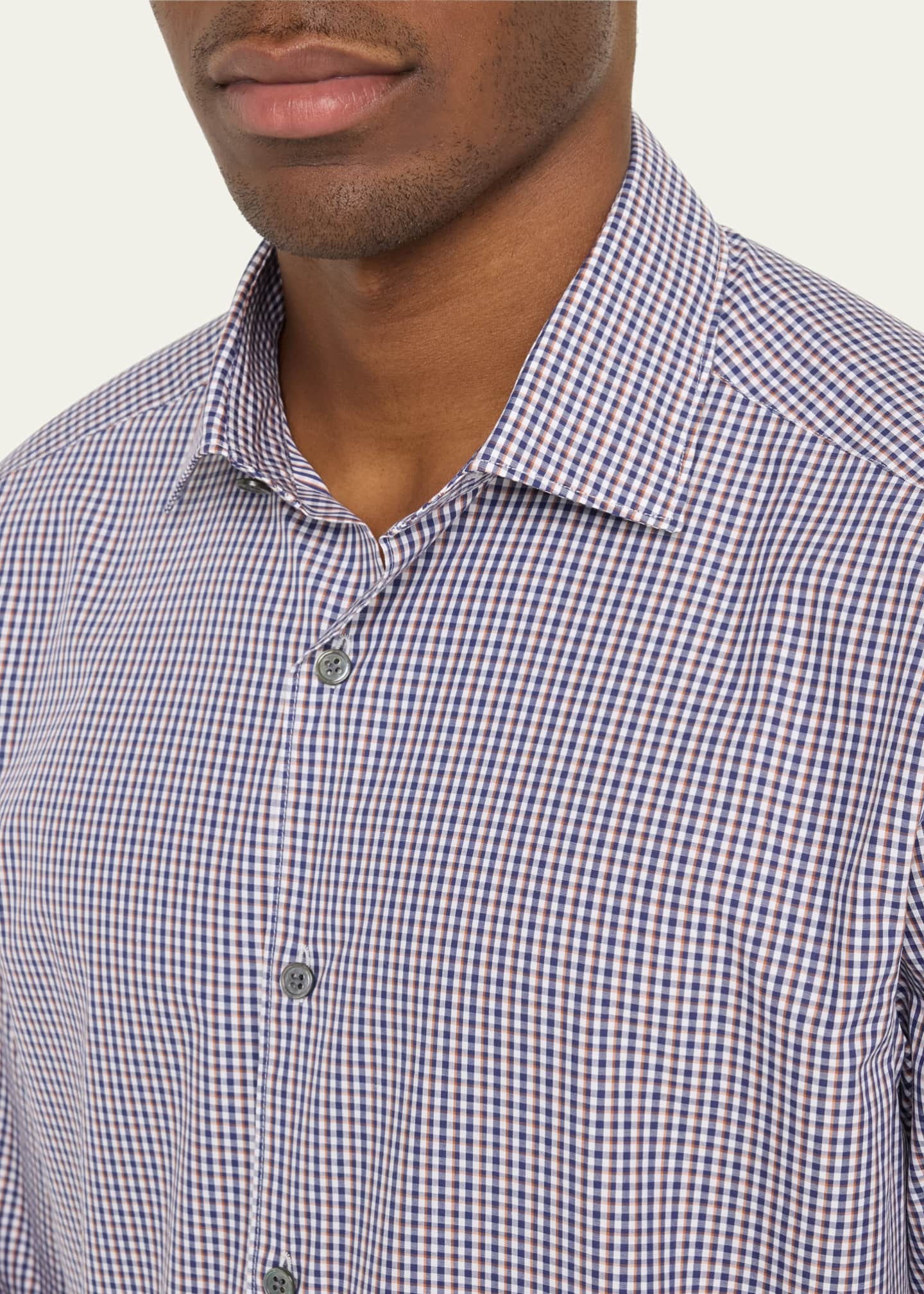 ZEGNA Men's Gingham ButtonDown Shirt Bergdorf Goodman