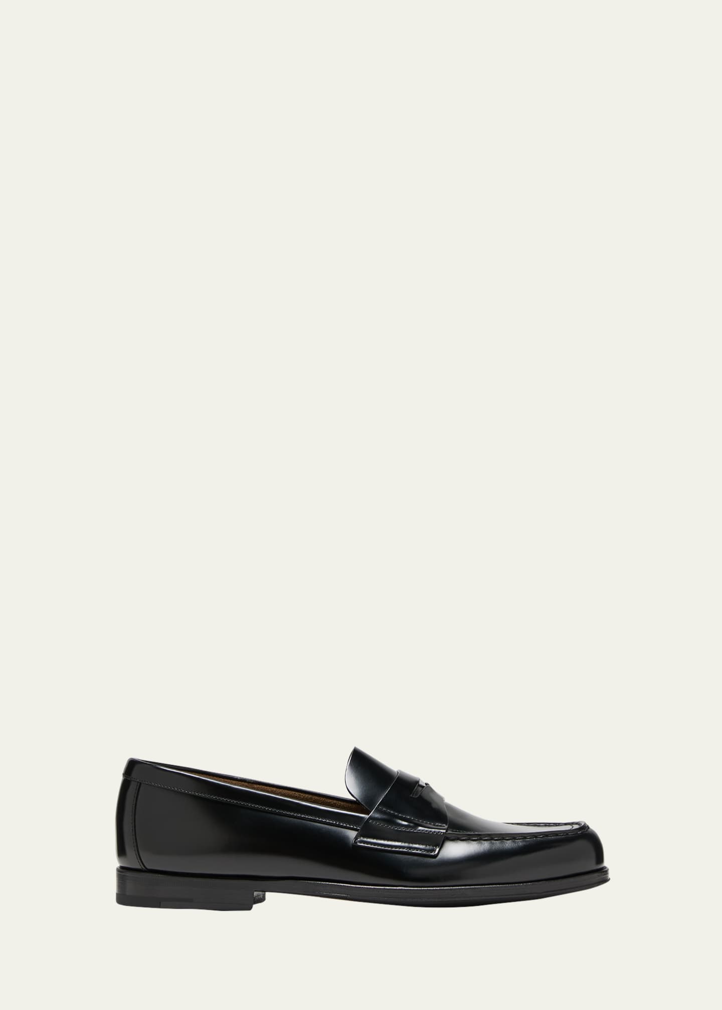 Prada Men's Brushed Leather Penny Loafers Image 1 of 3