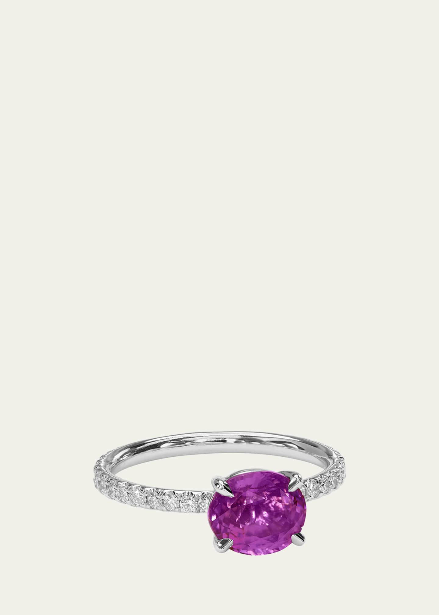 SONYA K. Stackable Purple Sapphire Ring with Diamonds - Bergdorf Goodman