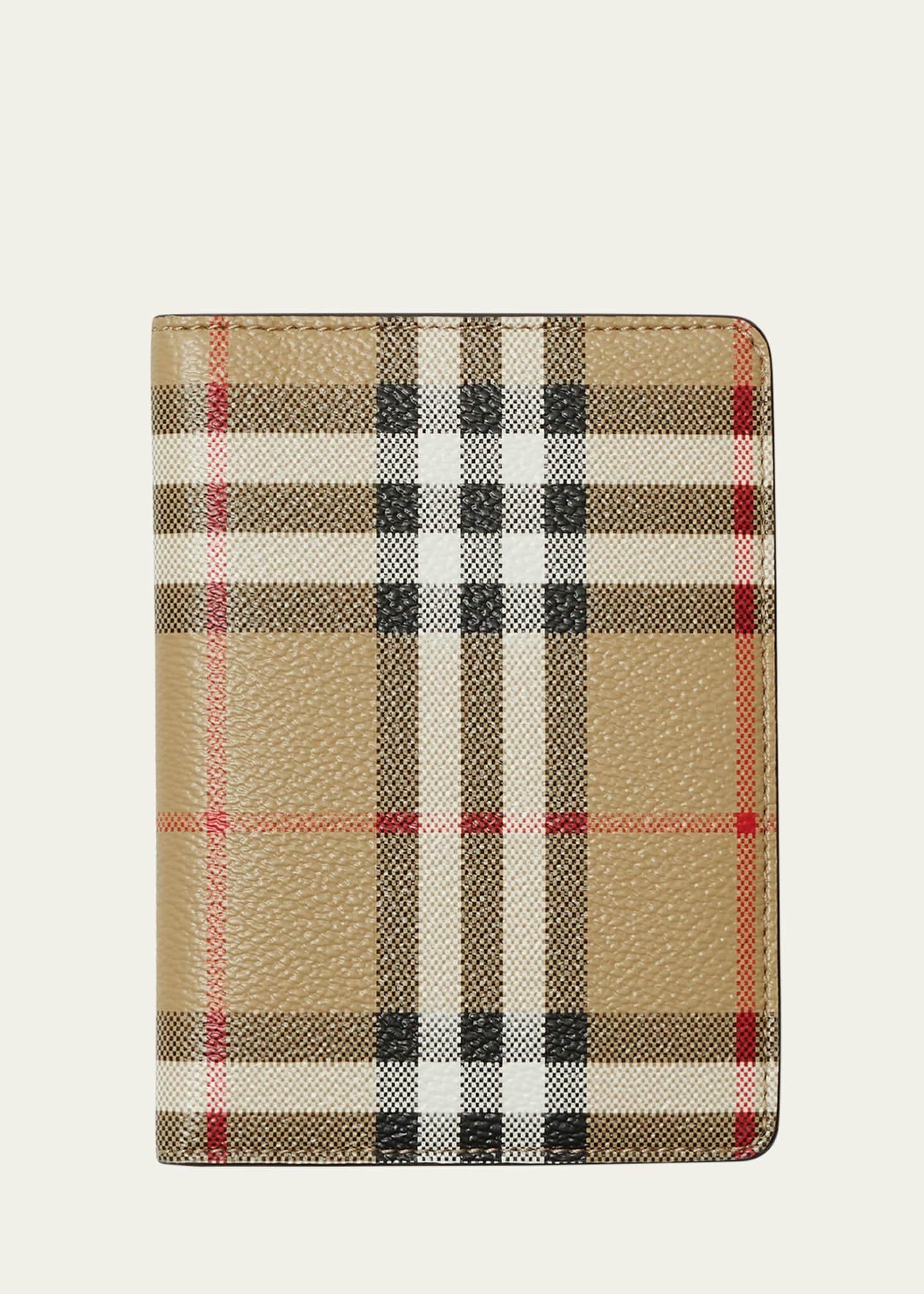 Burberry Check Bifold Passport Holder - Bergdorf Goodman