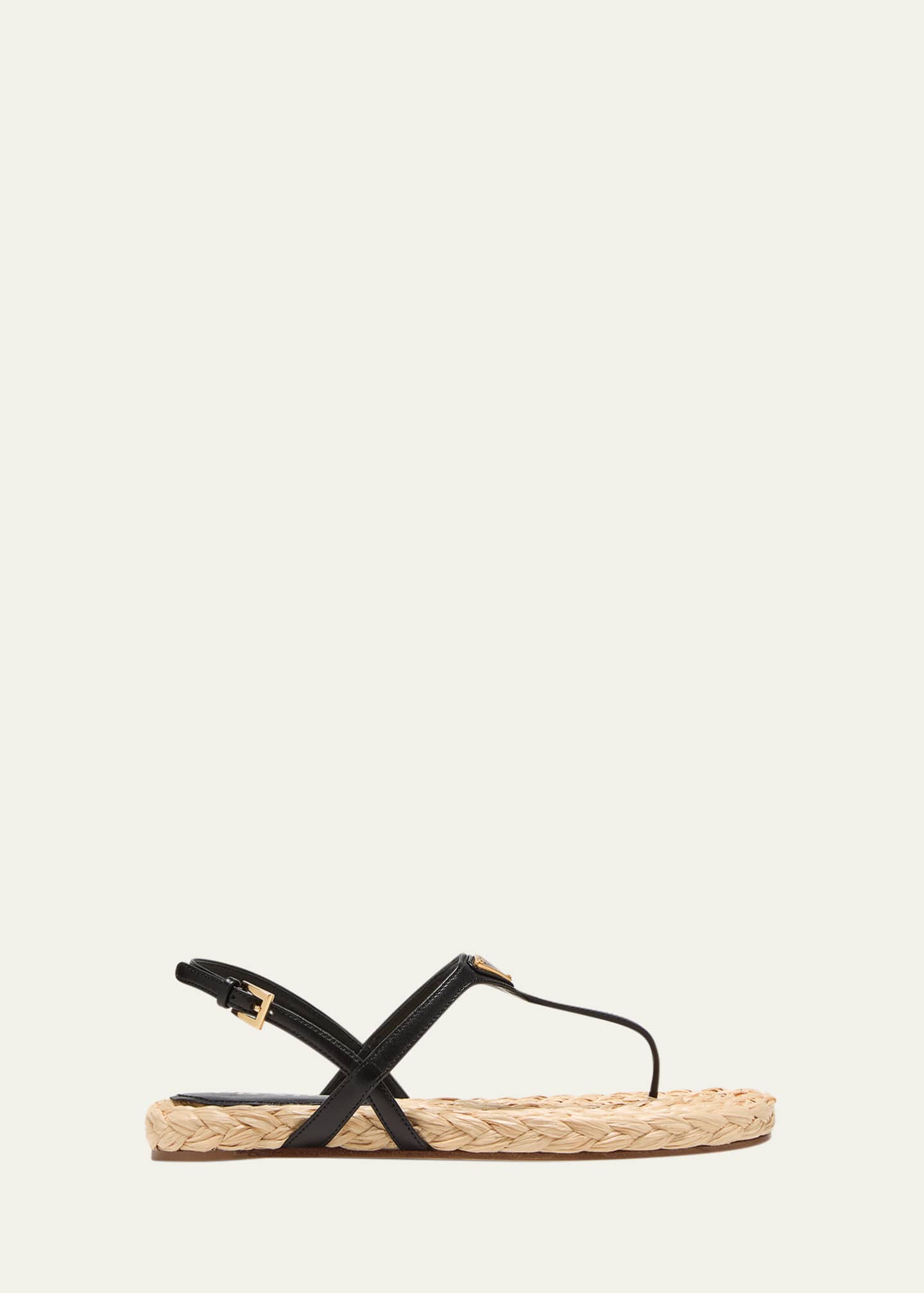Prada leather thong sandals hot sale