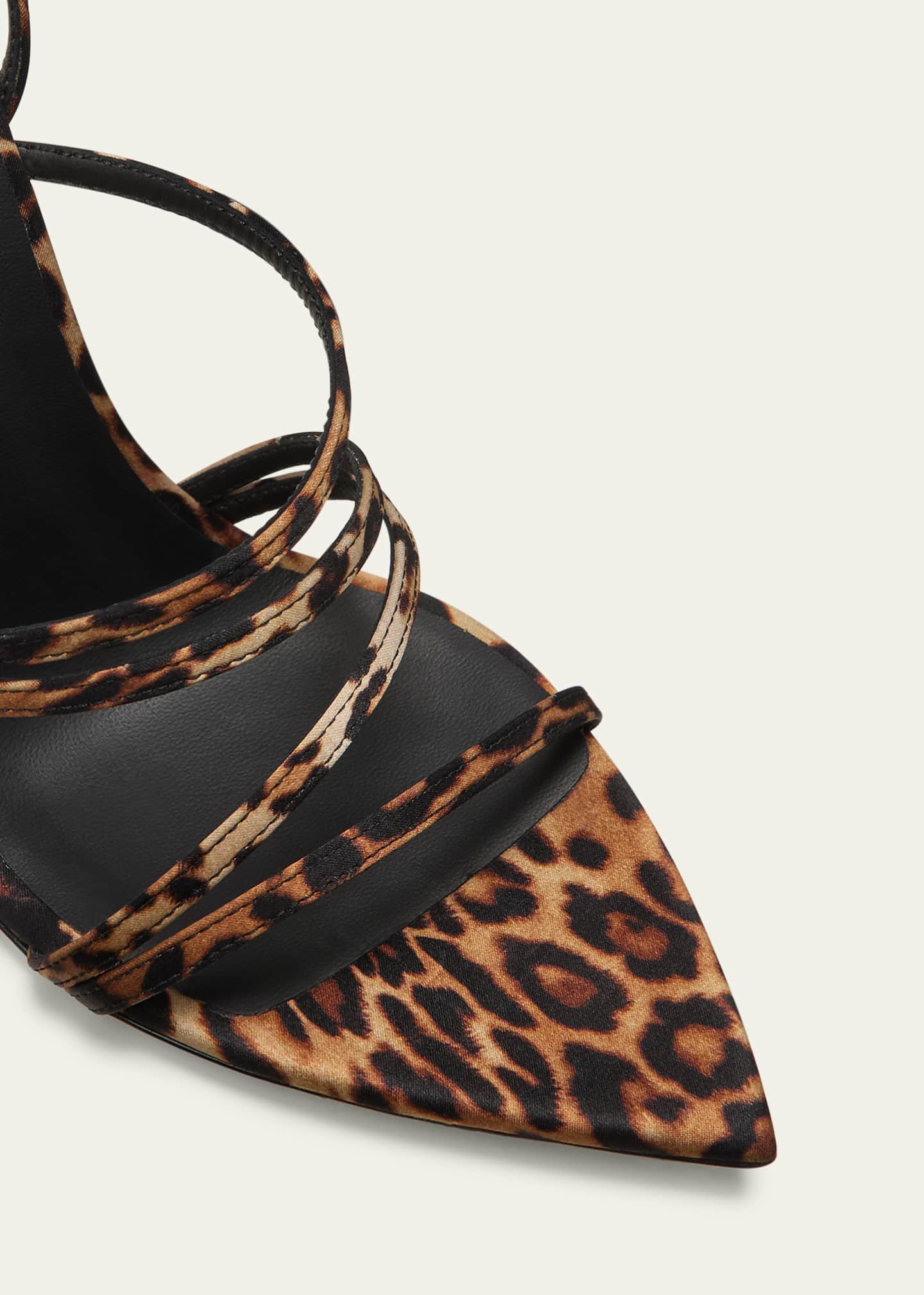 Giuseppe Zanotti Silk Leopard Ankle-Strap Sandals