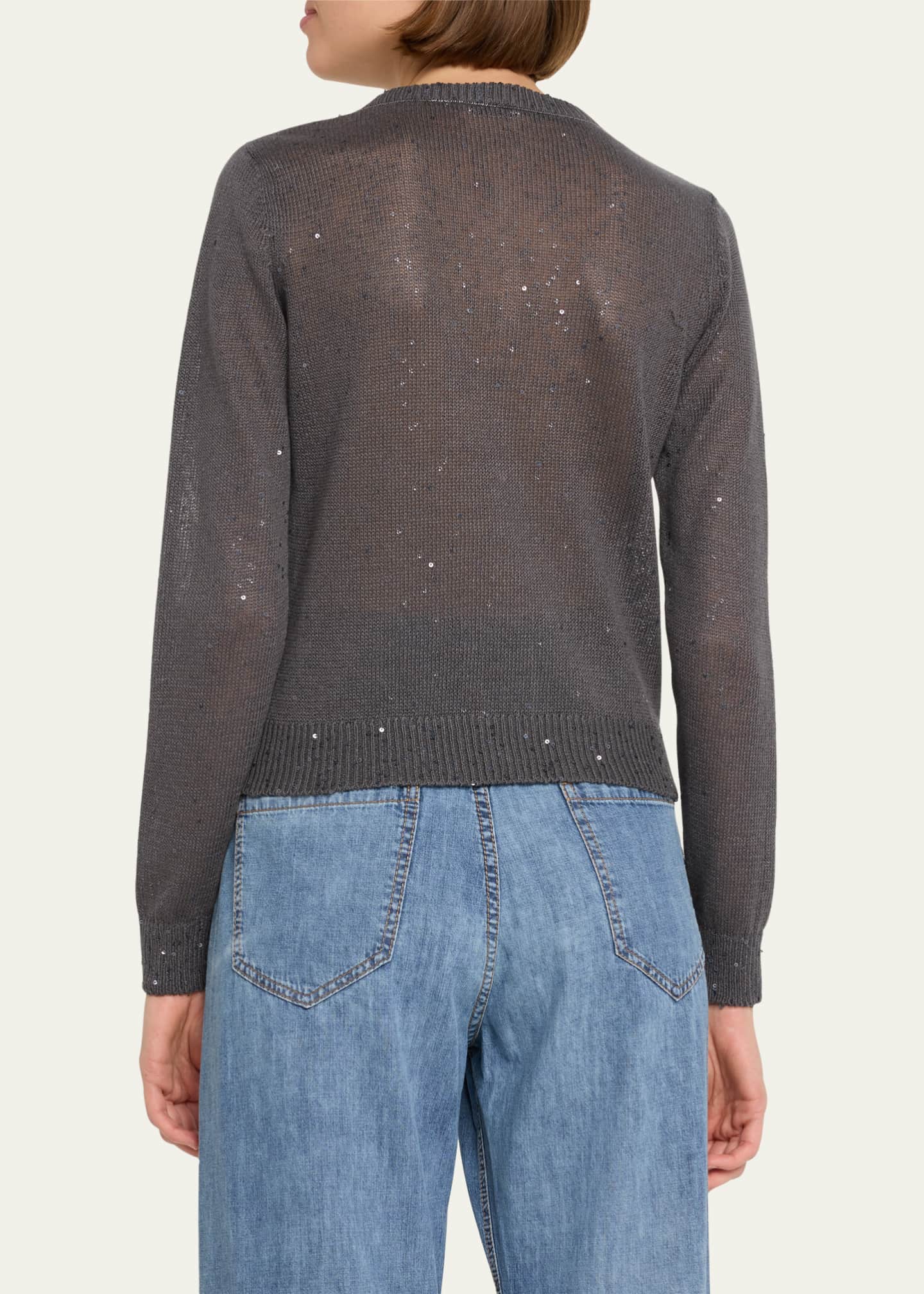 Cardigan Femme Ann Taylor – Gris Laine Avec Paillettes Devant – Taille S – Neuf