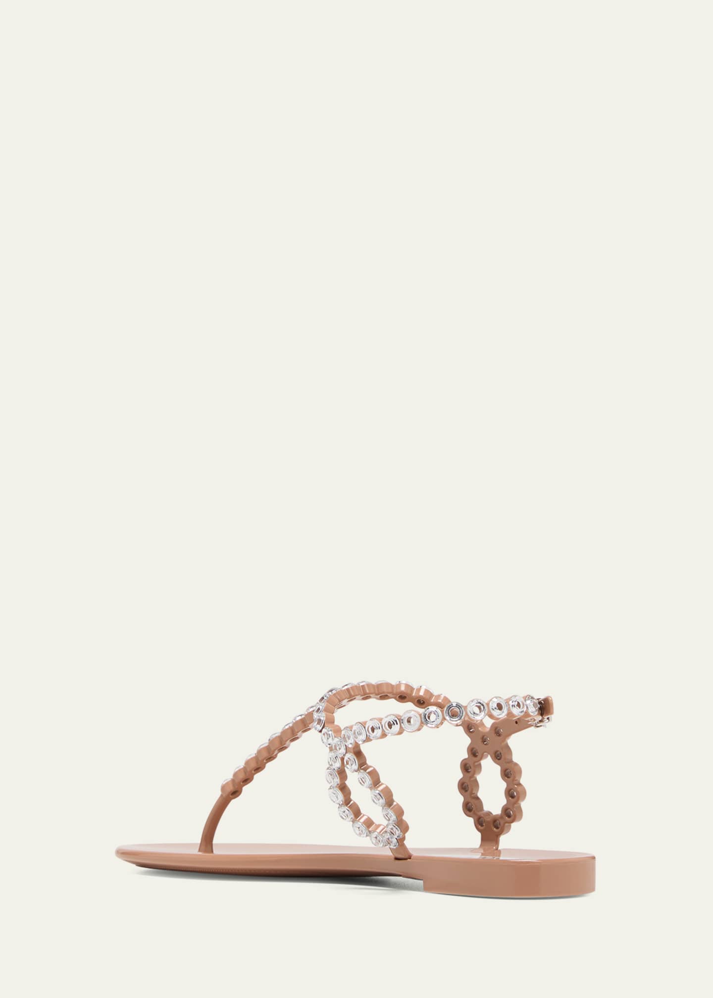 Aquazzura Almost Bare Crystal Jelly Slingback Sandals Image 2 of 3