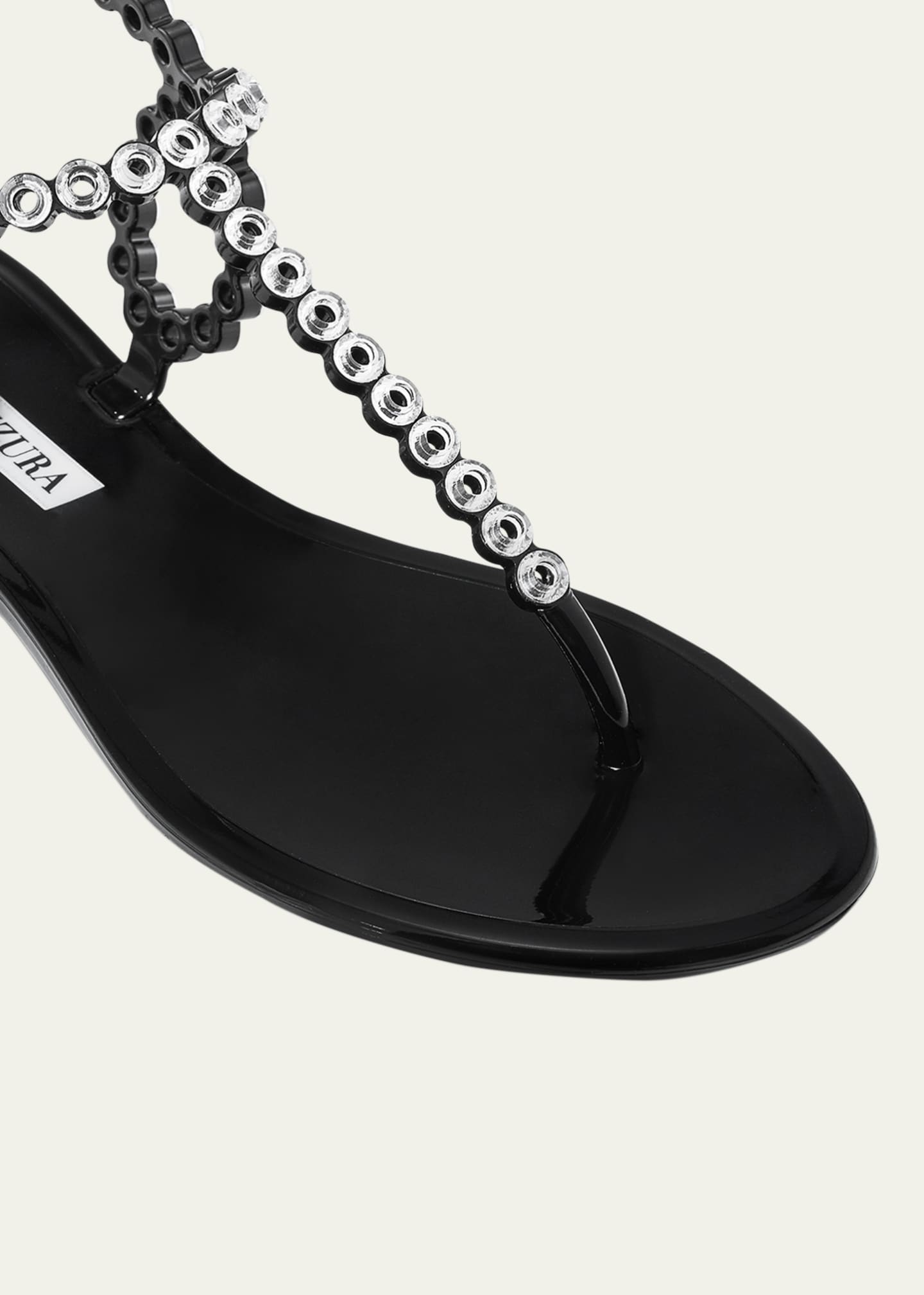 Aquazzura Almost Bare Crystal Jelly Slingback Sandals Image 4 of 4