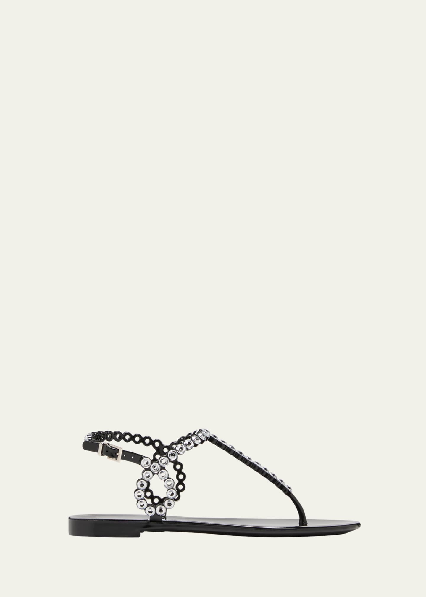 Aquazzura Almost Bare Crystal Jelly Slingback Sandals Image 1 of 4