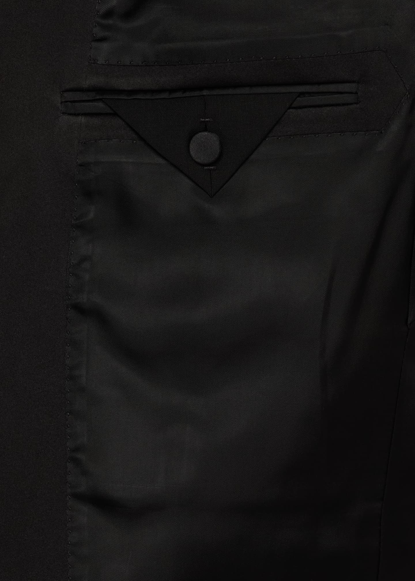 ZEGNA Men's Wool-Mohair Solid Tuxedo Image 7 of 8
