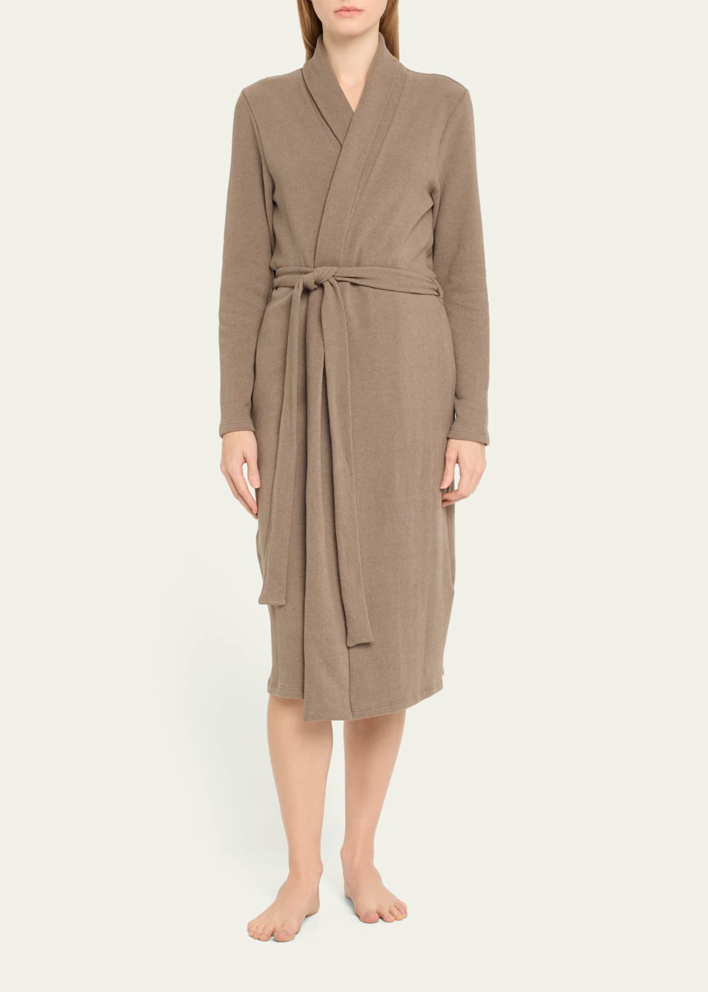 Hanro Shawl-Collar Cotton-Blend Jersey Robe - Bergdorf Goodman