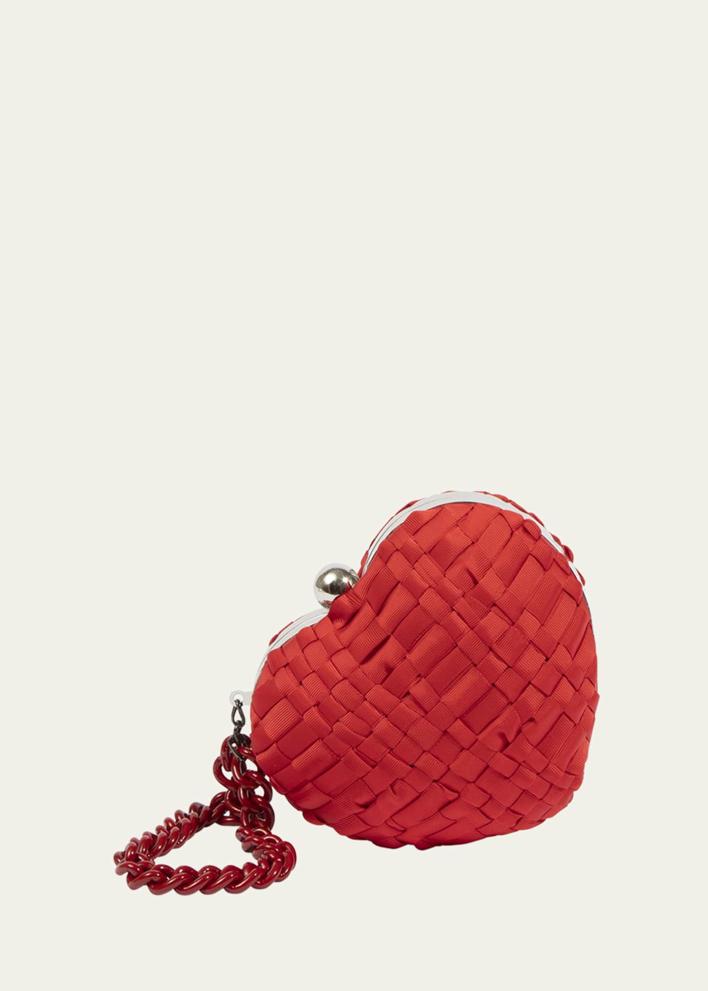 Maria La Rosa Heart Ribbon Minaudere Image 1 of 2