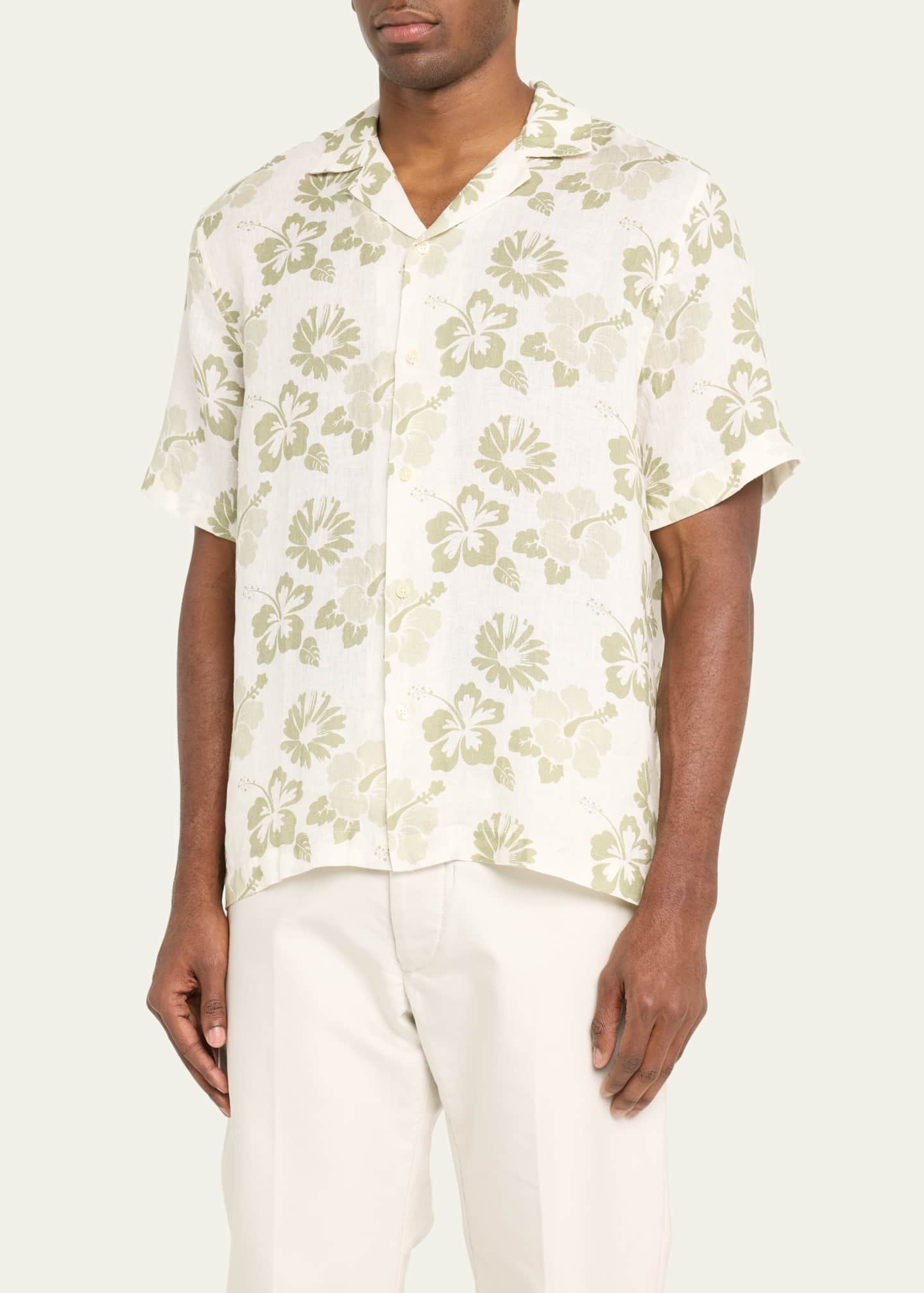 Frescobol Carioca Men's Terry Jacquard Camp Shirt - Bergdorf Goodman