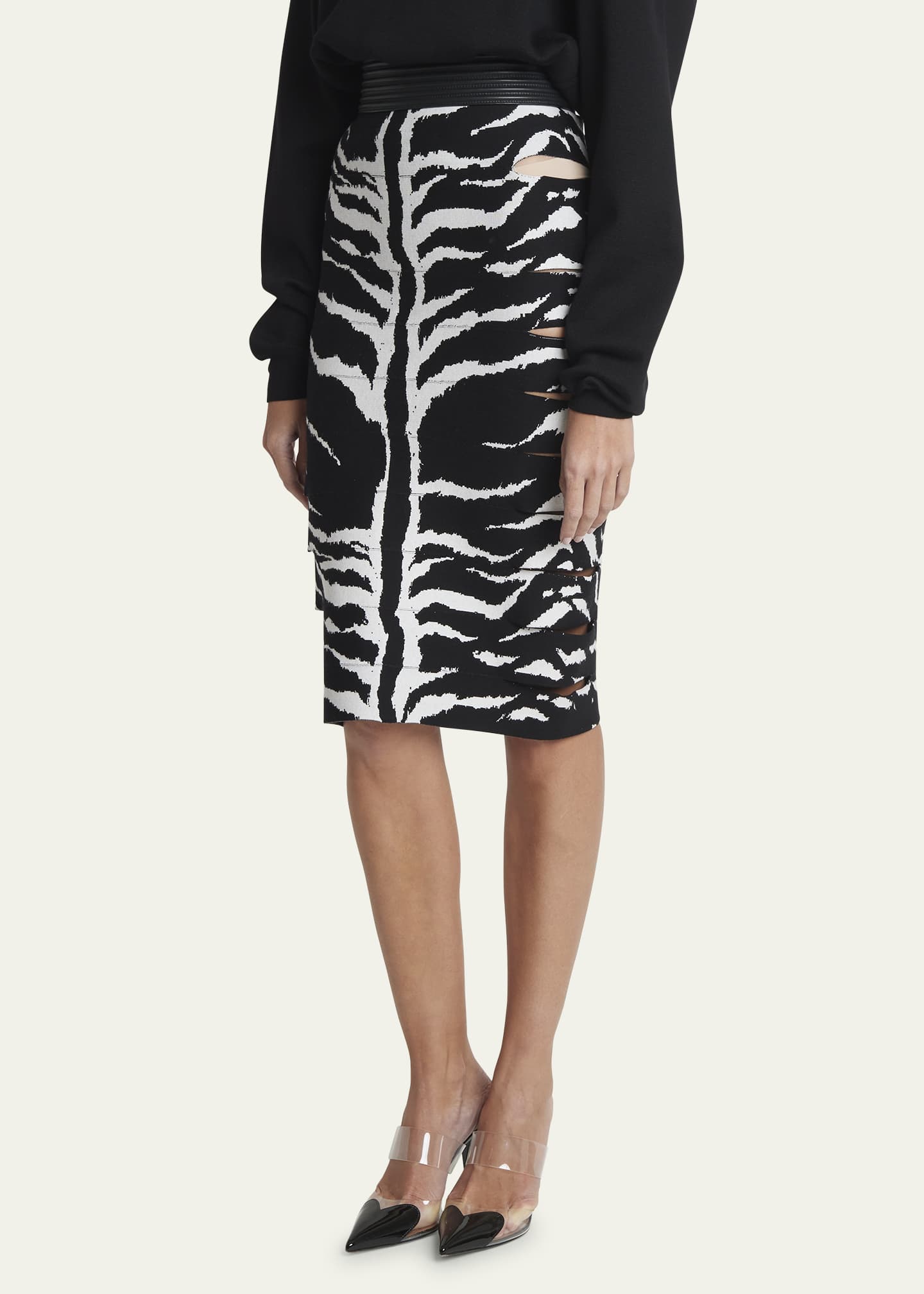 Zebra print pencil skirt on sale
