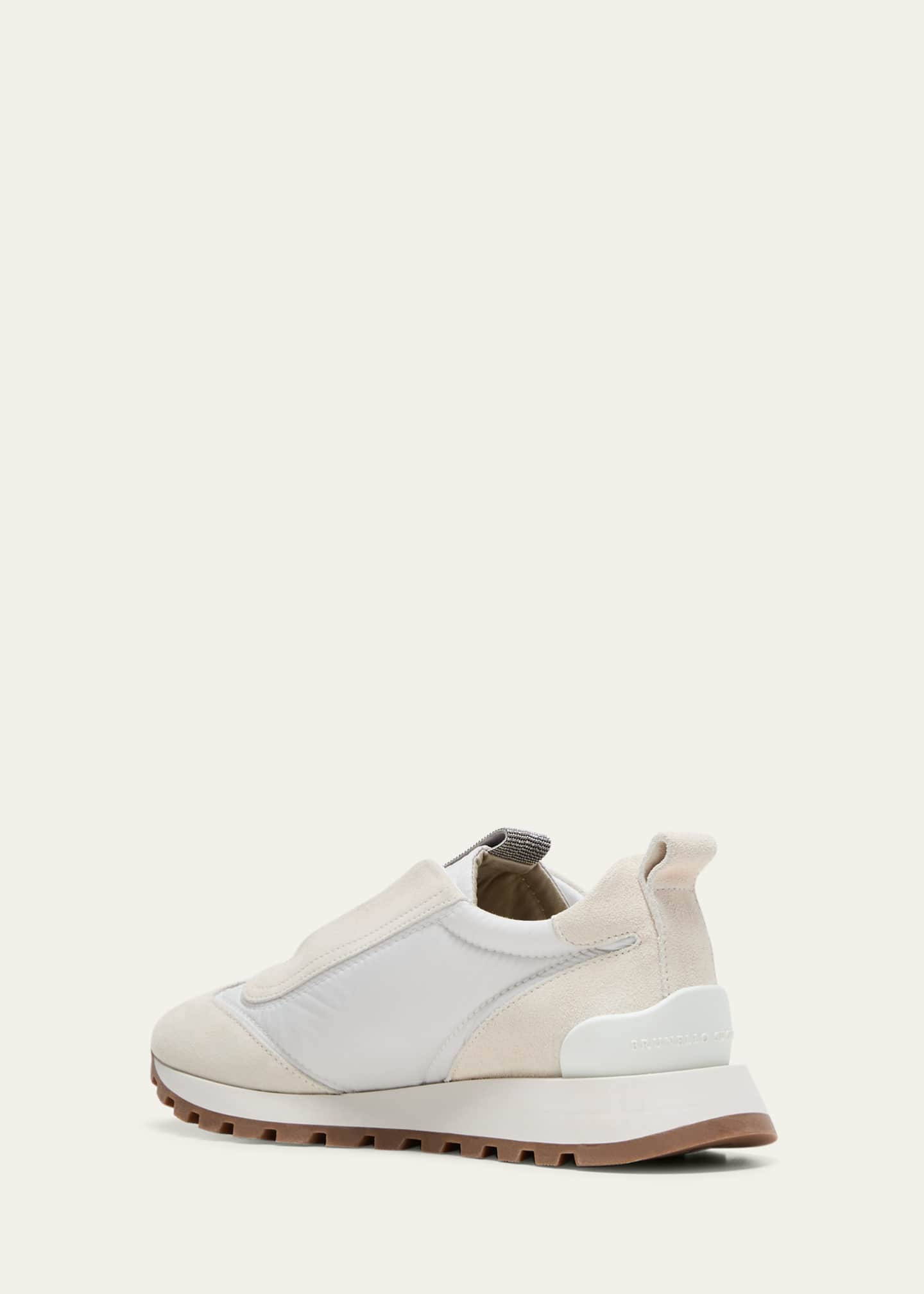 Brunello Cucinelli Monili Laceless Suede Sneakers Image 4 of 5